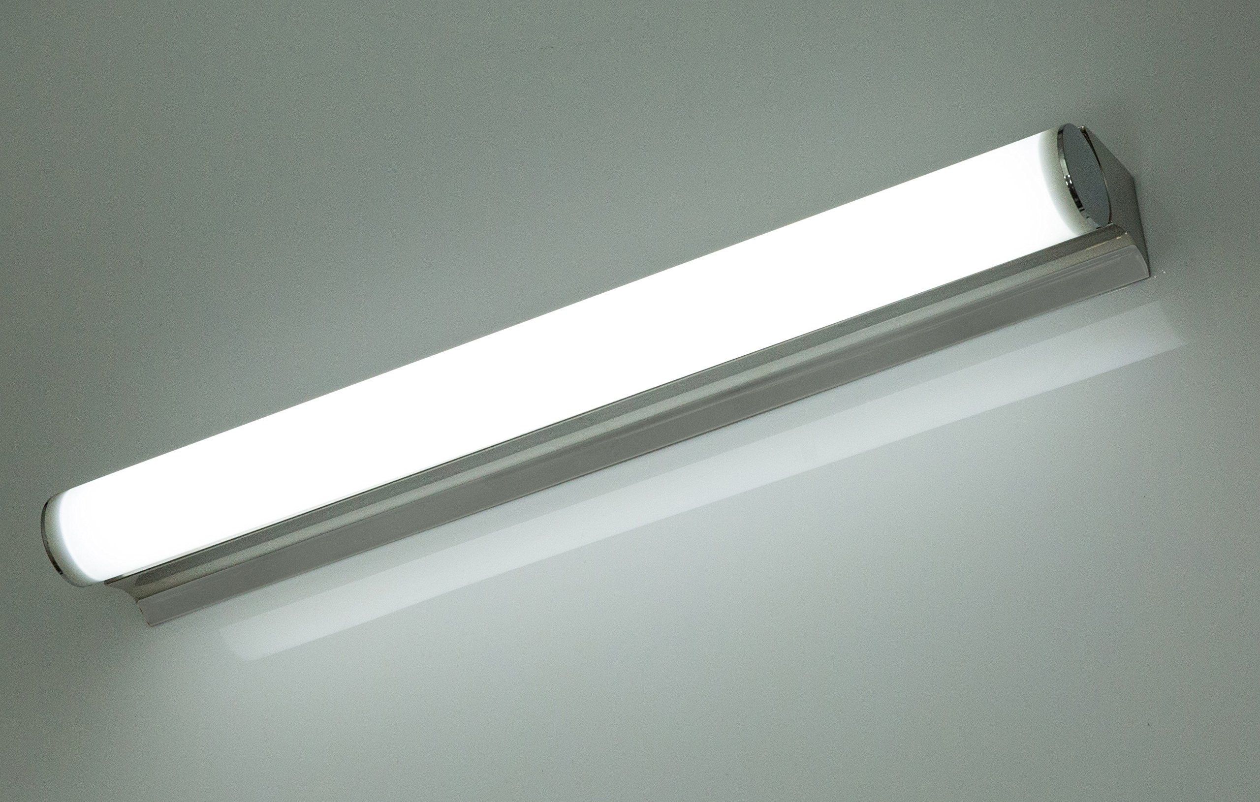 9W 18 Inch Modern LED Vanity Light - Stainless Steel & Acrylic Makeup Mirror Light with Warm White Glow - Perfect for Bathroom, Bedroom, and Dressing Room Lighting