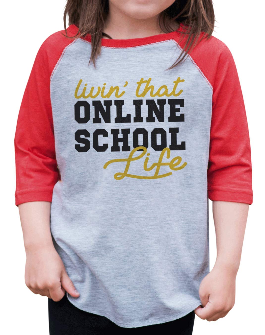 7 ate 9 Apparel Kids' Online School T-Shirt - Comfortable Cotton Tee for Virtual Learning & Remote Education