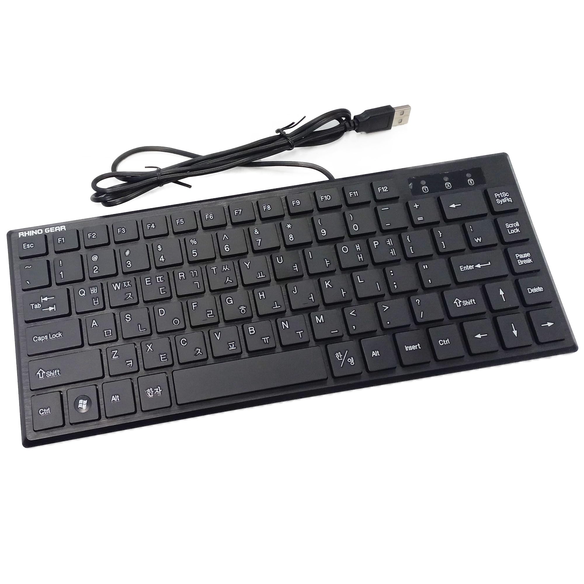 Mini Wired Keyboard 78 Keys - Compact USB Korean-English Multimedia Keyboard for Desktop, Laptop, PC - Lightweight & Portable - Ideal for Home Office, Gaming, and Travel