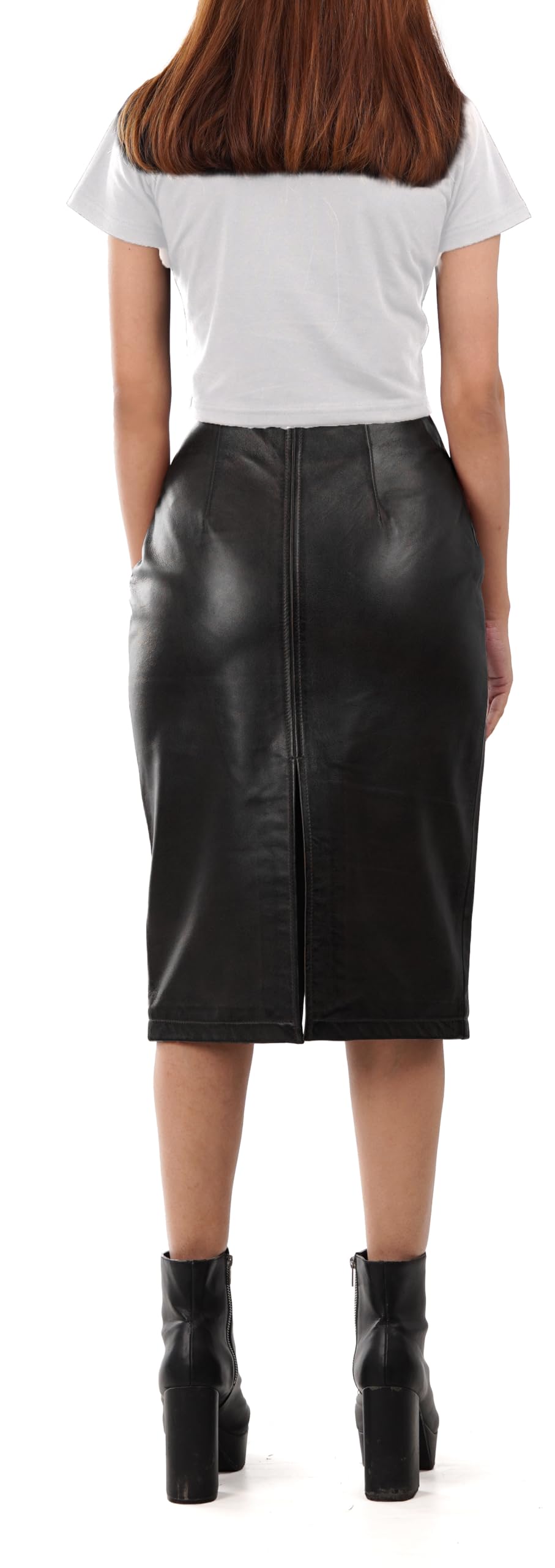 Decrum Genuine Leather Skirts for Women - Stylish & Comfortable A-Line Leather Skirt for Casual Wear | Perfect for Office, Date Night & Fall Fashion Outfits
