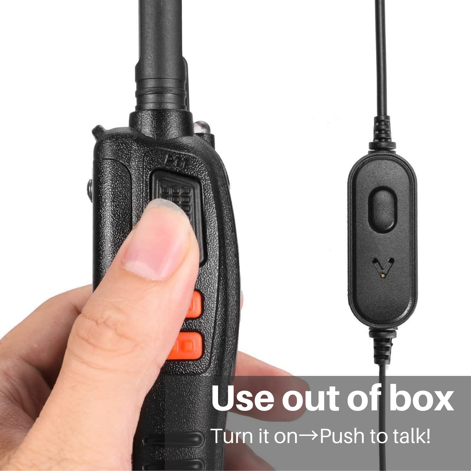 BAOFENG BF-88ST Long Range Walkie Talkies for Adults - 4 Pack Rechargeable Two Way Radios with VOX Hands-Free, USB Charging & Earpieces - Ideal for Outdoor Adventures, Construction Sites, and Event Coordination