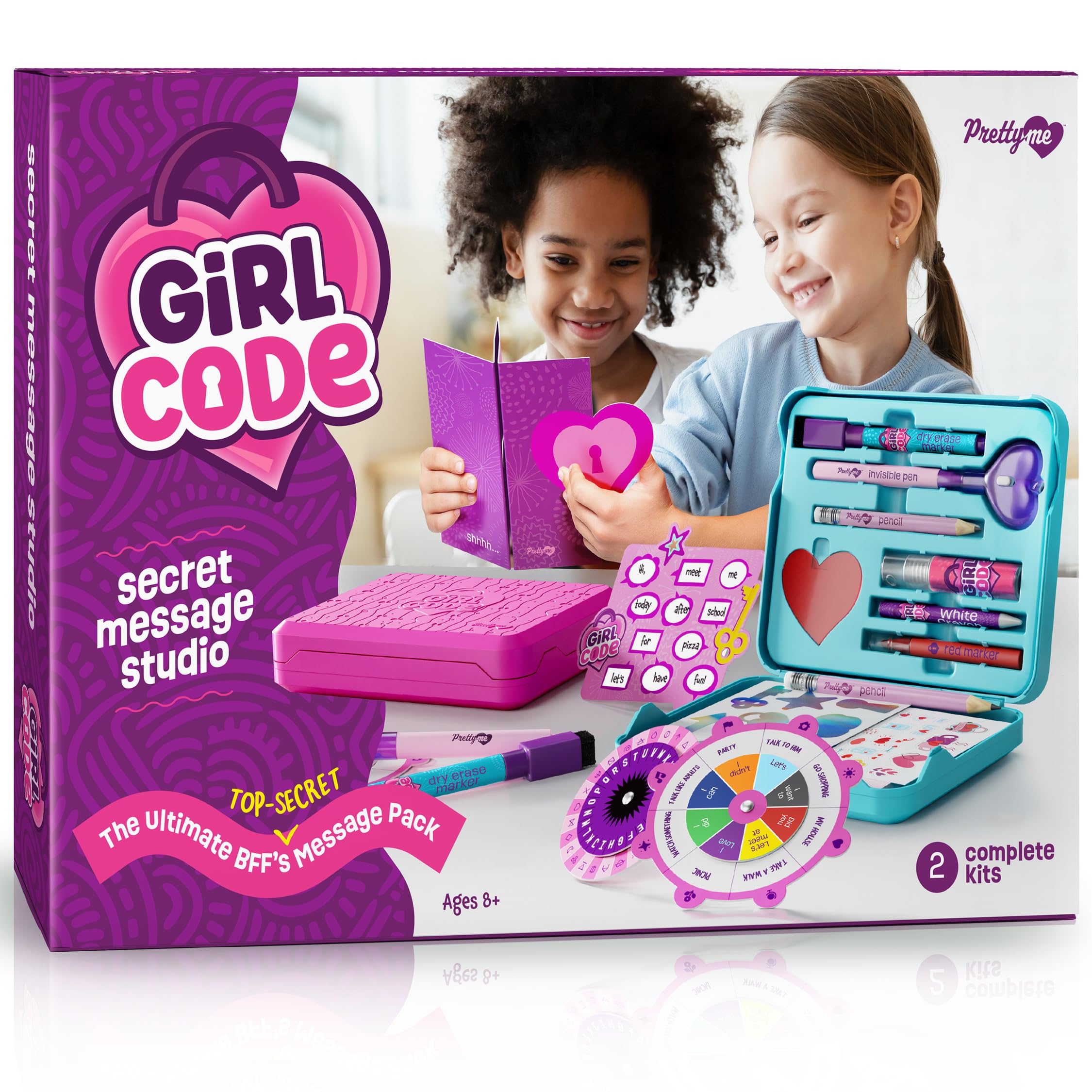 Pretty Me Secret Messaging Kit for Girls Ages 7-14 | Fun Friendship Gifts for BFFs & Teens | Creative Writing & Note Passing Activity Set | Perfect for Birthdays, Sleepovers & Secret Club Adventures