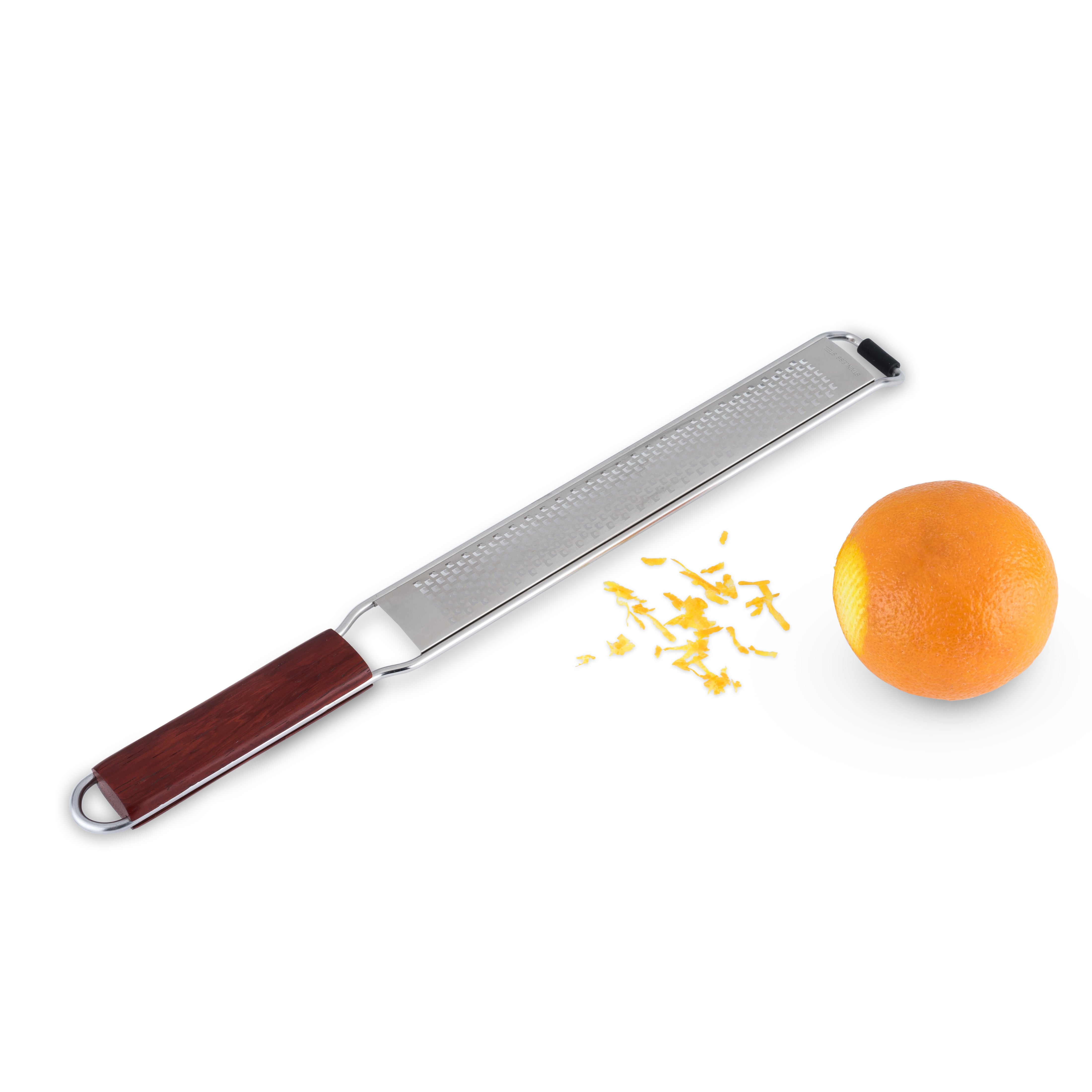 Premium Citrus Zester with Acacia Wood Handle - Perfect for Baking, Cocktails & Garnishing - Kitchen Essential for Chefs & Home Cooks