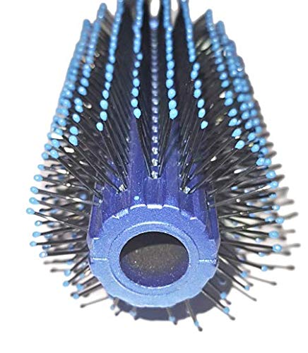 Round Plastic Hairbrush Set - Blue & Pink Detangling Brush for Smooth & Shiny Hair - Perfect for Daily Grooming, Travel & Salon Use