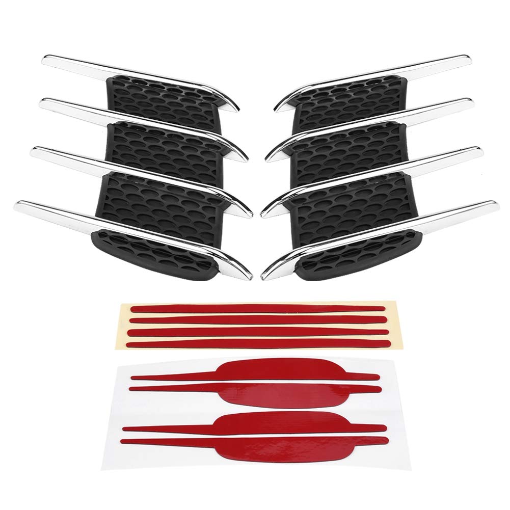 Aramox Universal Car Exterior Hood Side Air Intake Vent Cover - Shark Gills Decorative Trim Sticker (Pair) for Enhanced Vehicle Style & Aerodynamics - Perfect for Sports Cars, Tuner Vehicles & Custom Auto Upgrades
