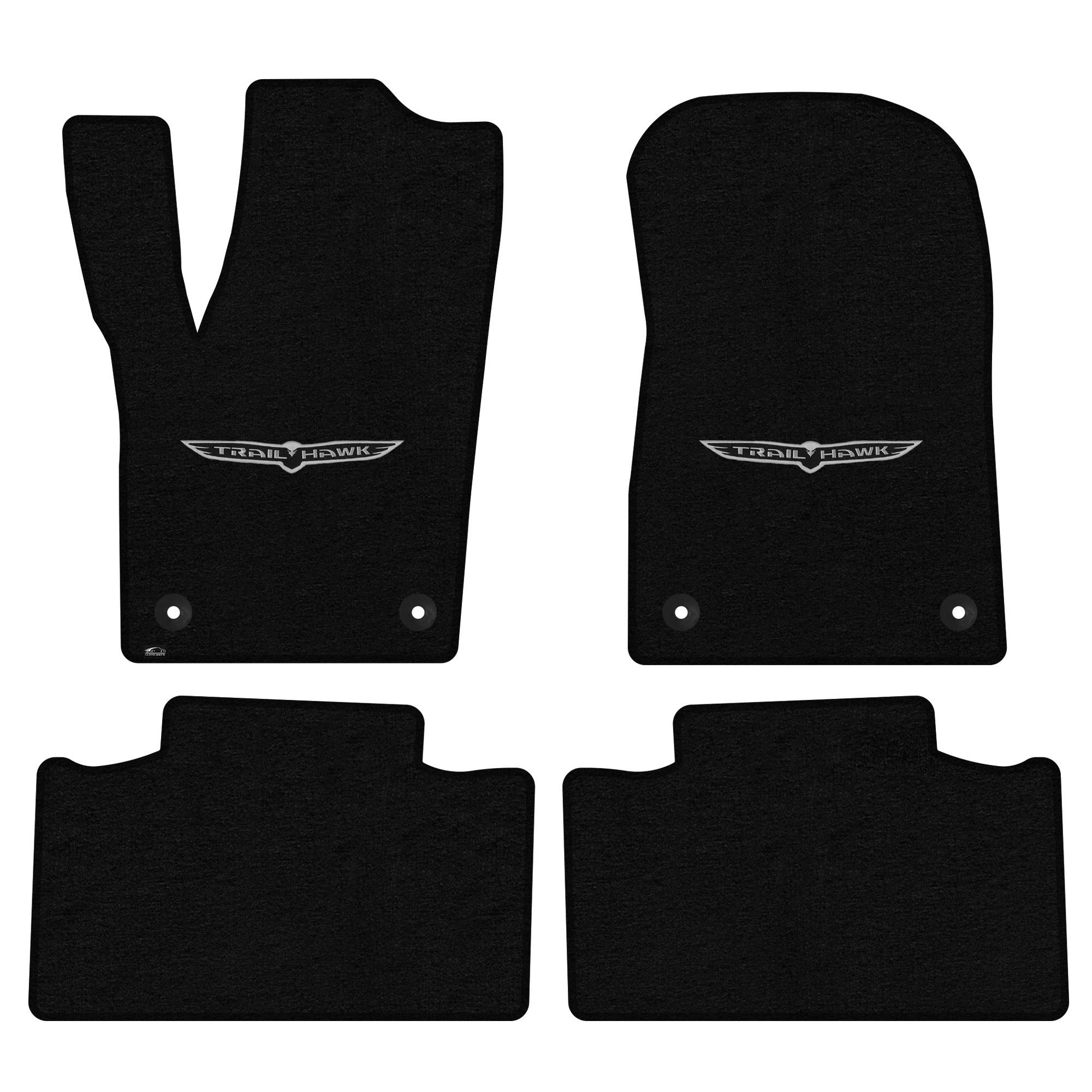 Premium Custom-Fit Carpeted Floor Mats for Jeep Grand Cherokee 2017-2019 - Luxury Black 4-Piece Set (TrailHawk) | All-Weather Protection & Enhanced Interior Style | Perfect for Daily Commute, Road Trips & Off-Road Adventures