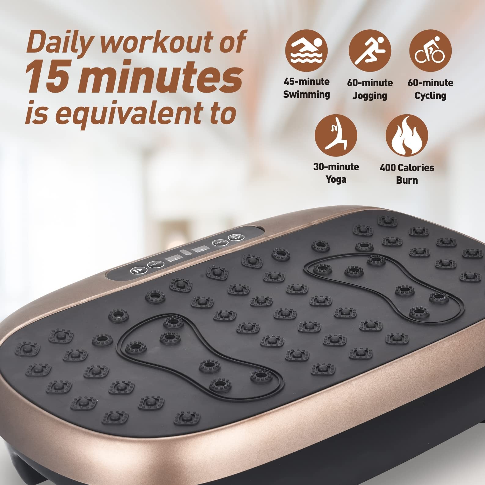 EILISON Atom Vibration Plate Exercise Machine - Full Body Workout Platform for Weight Loss & Lymphatic Drainage - Home Fitness Equipment with Acupressure Mat & Resistance Bands (300lbs Capacity) - Perfect for Home Gym, Physical Therapy & Muscle Recovery