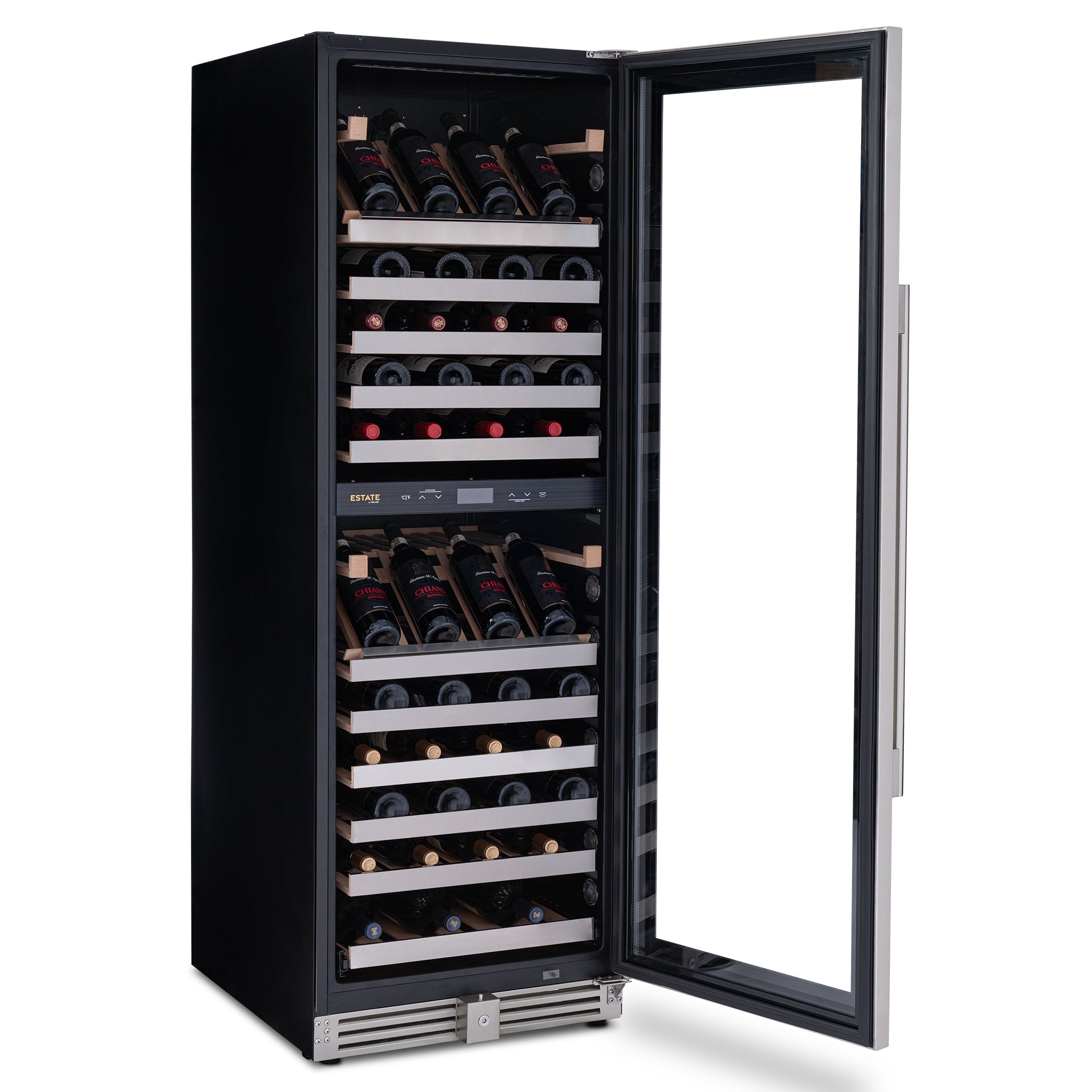 Newair® ESTATE 160 Bottle Freestanding Stainless Steel Wine Cooler Refrigerator - Perfect for Home Bars, Wine Cellars & Entertaining Spaces