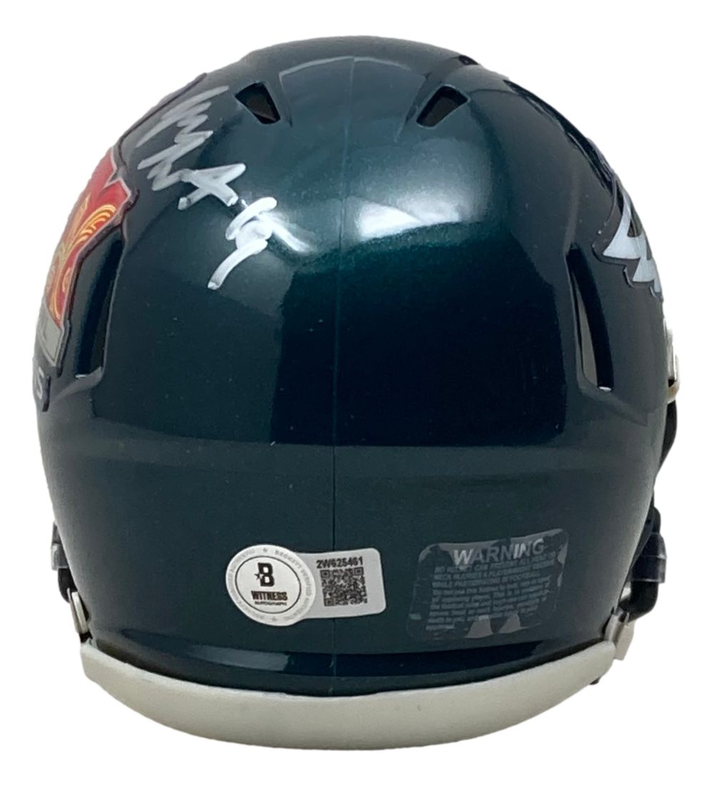Josh Sweat Autographed Philadelphia Eagles Super Bowl LIX Mini Speed Helmet - Limited Edition Collectible for Football Fans & Memorabilia Enthusiasts - Perfect for Display, Gifts, and Eagles Game Day Decor
