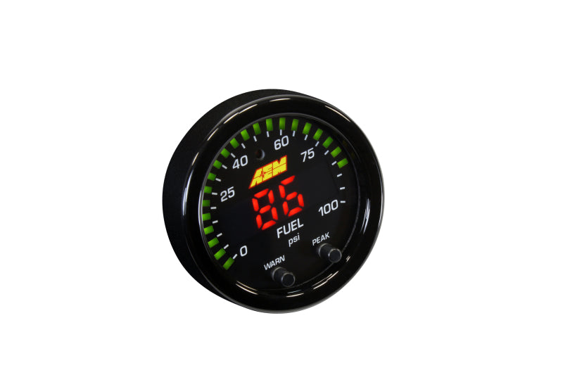 AEM X Series 0-100psi Pressure Gauge Kit - High Accuracy, Durable Performance for Automotive, Industrial & Hydraulic Systems