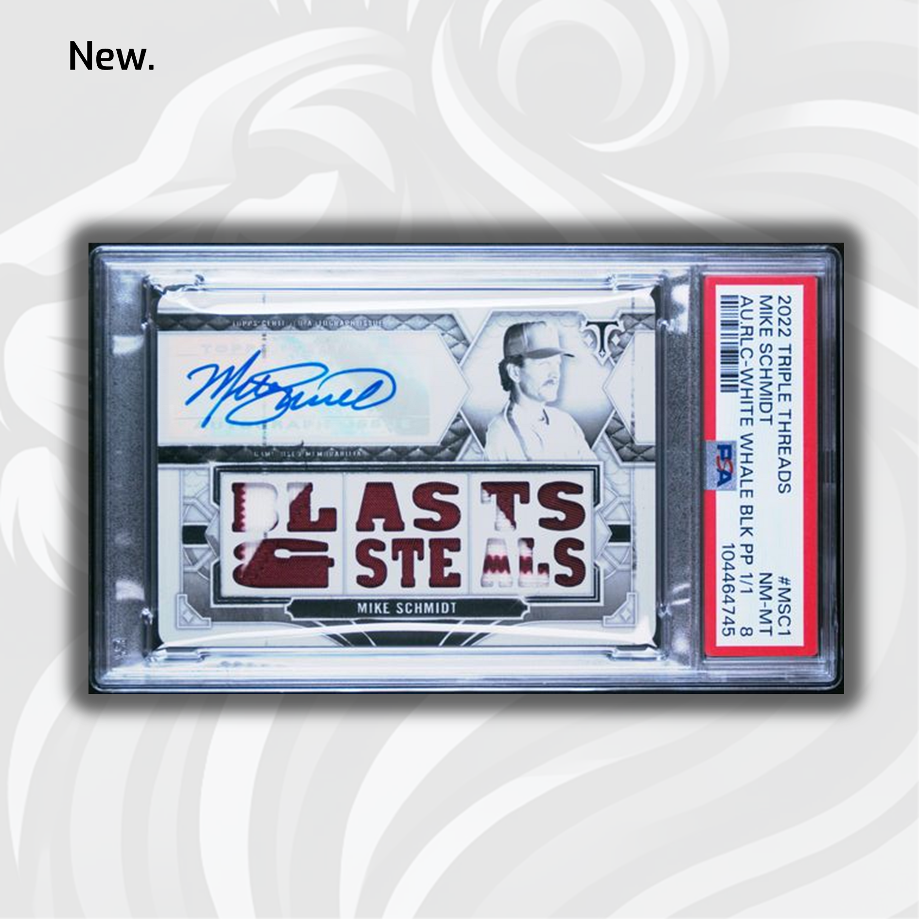 2022 Topps Triple Threads Mike Schmidt #MSC1 PSA 8 Auto Relic Black White Whale - Baseball Memorabilia for Collectors & Display Cases