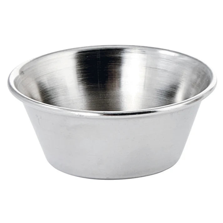 Winco 1.5 Oz Stainless Steel Sauce Cups - 12 Pack / Case (SCP 15) - Perfect for Restaurants, Catering & Food Service Portion Control