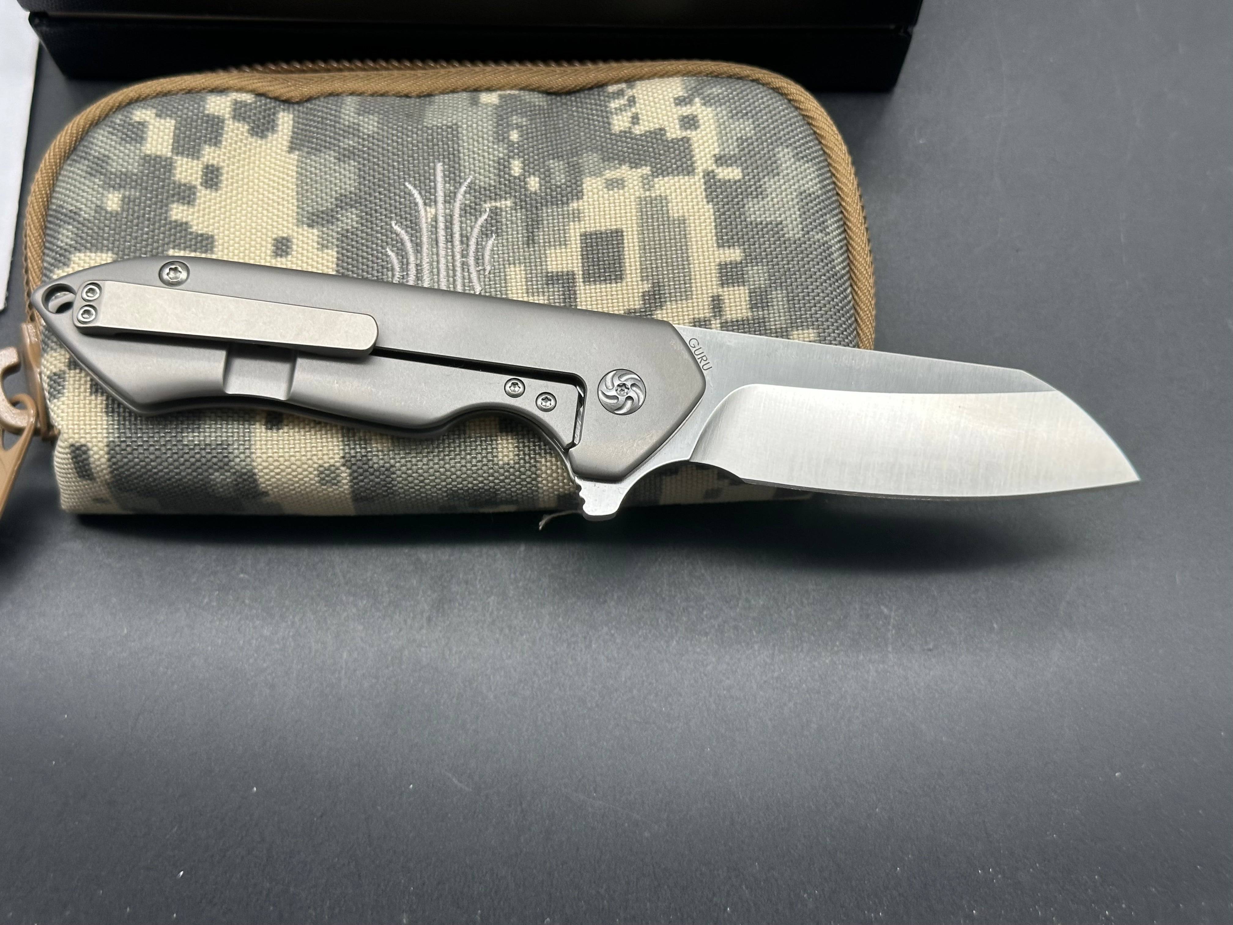 Kizer Guru Folding Pocket Knife - Ki 3504K1 with S35VN Steel Blade & Titanium Handle | Designed by Matt Degnan | EDC, Camping, Hiking & Outdoor Survival Tool
