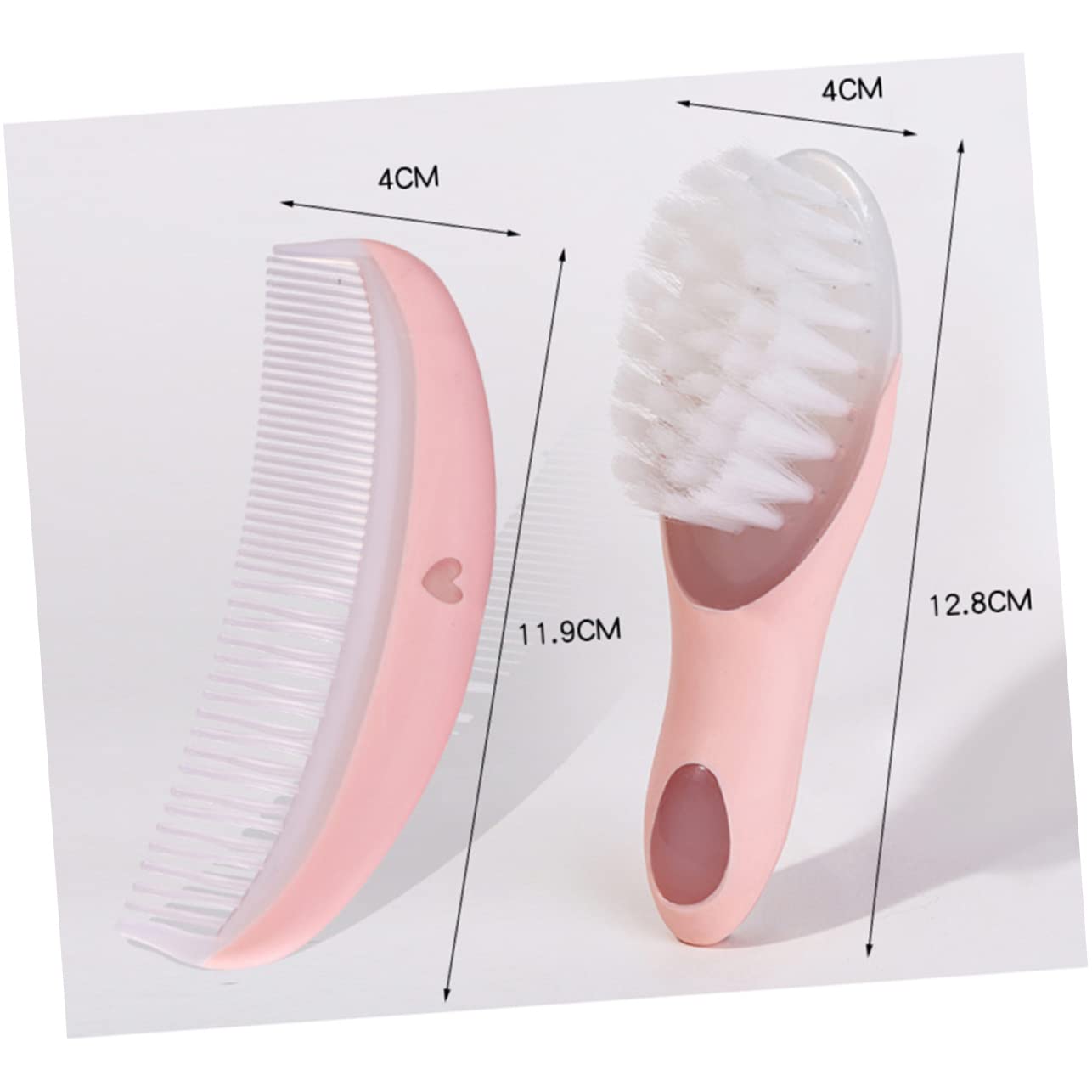 GLEAVI Baby Bath Accessories Set - 2-Piece Toddler Hair Brush & Comb Kit for Cradle Cap Care, Soft Bristle Brush & Easy-Grip Comb for Newborns & Infants - Perfect for Gentle Hair Care During Bath Time & Daily Grooming