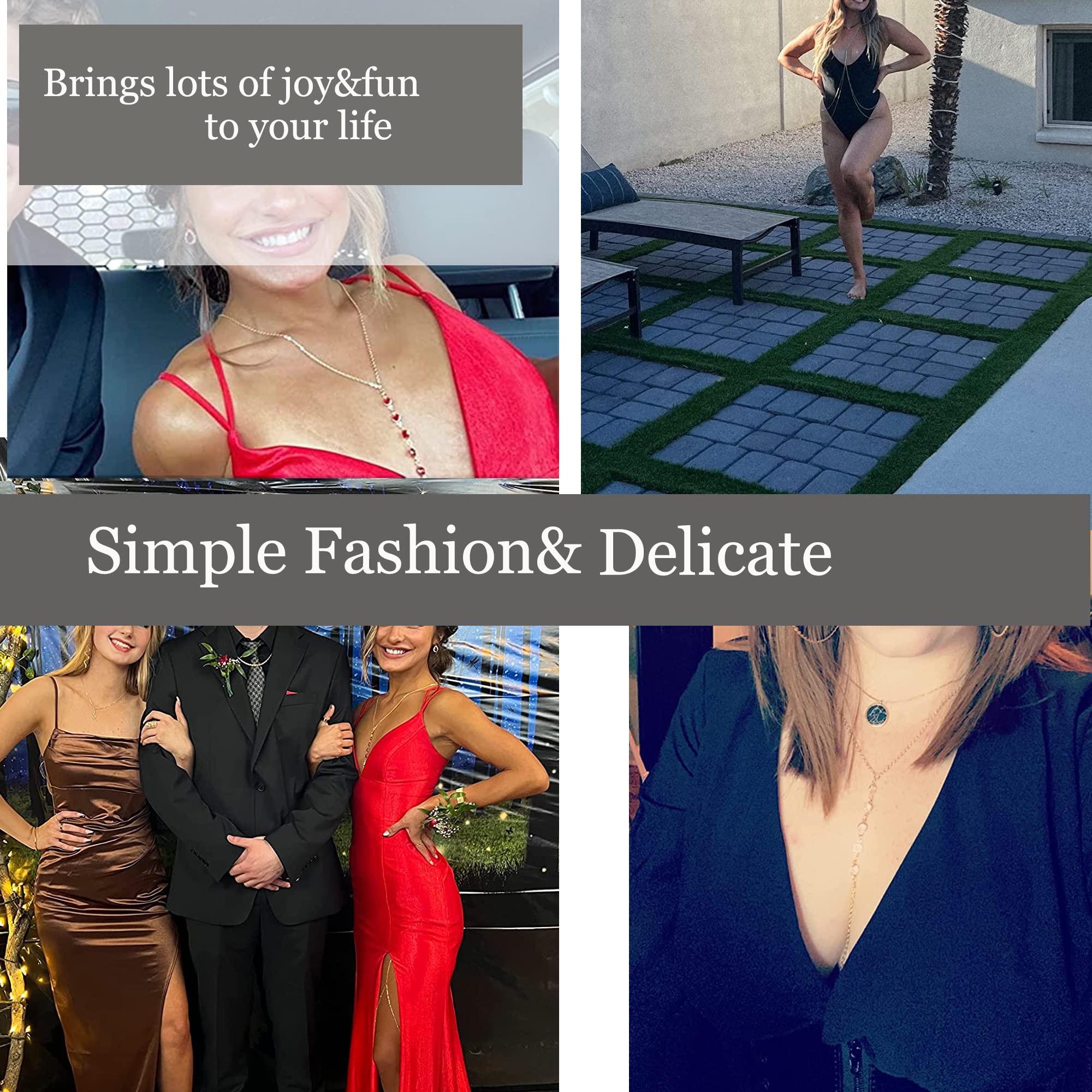 Elegant Gold Body Chain for Women - Sexy & Simple Bikini Jewelry for Beach, Pool Parties & Summer Vacations | Perfect for Swimwear Accessories & Body Jewelry