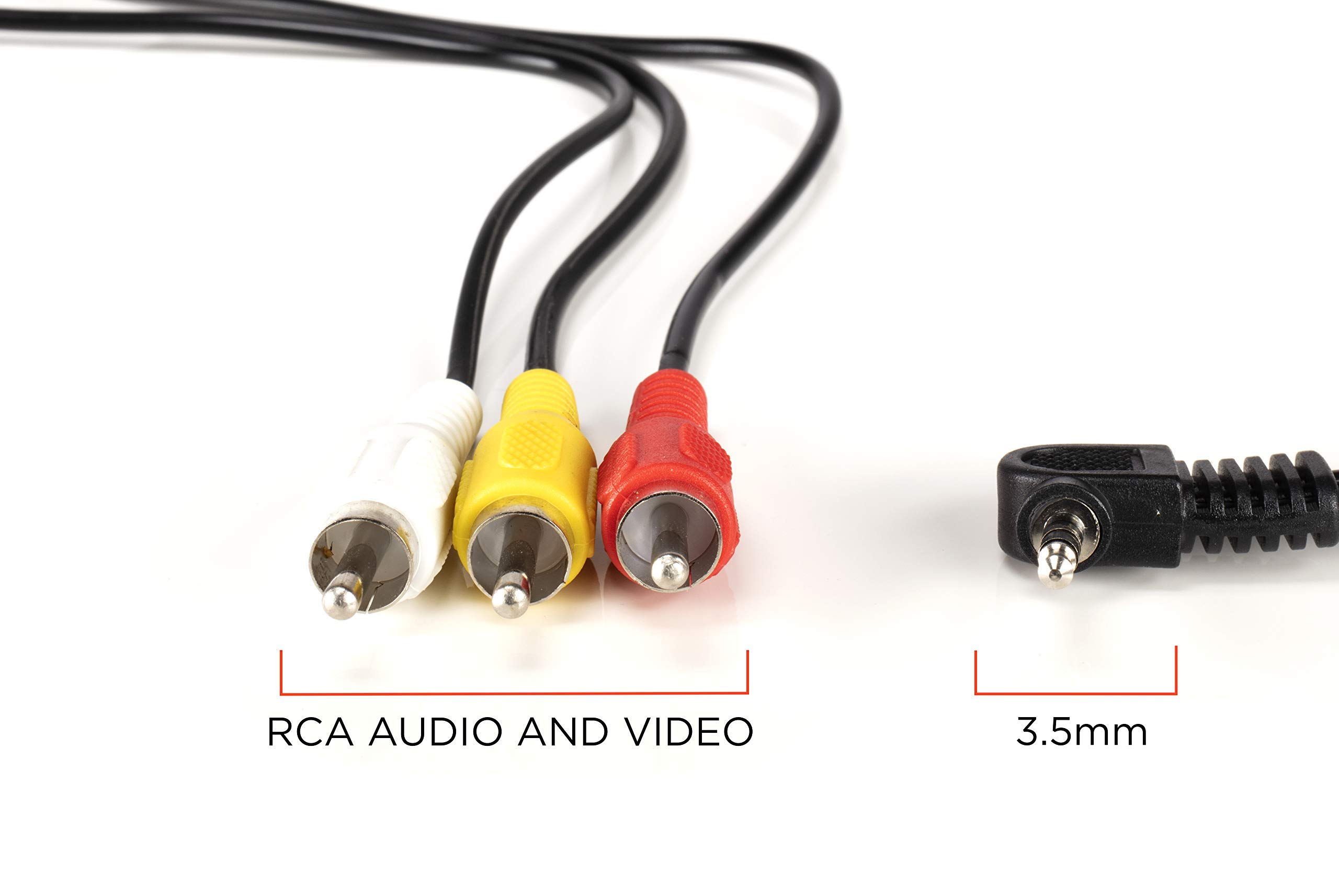 3.5mm Male to RCA Male Audio Video Cable - 6ft Composite AV Cord (Red/White/Yellow) - 3 Pack - Compatible with Roku, TiVo, DVD Players, Home Theater Systems - Perfect for Connecting TVs, Soundbars & Gaming Consoles