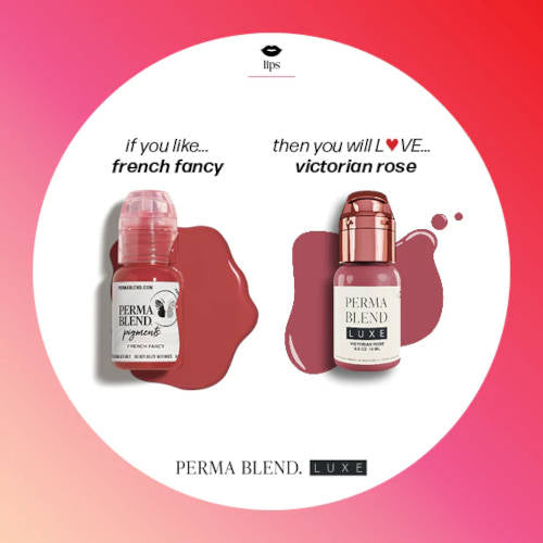 Perma Blend Luxe Victorian Rose Pigment - Professional Cosmetic Tattoo Ink for Eyebrows & Lips | Vegan, Long-Lasting, Cruelty-Free | Perfect for Microblading, Ombre Brows & Permanent Makeup