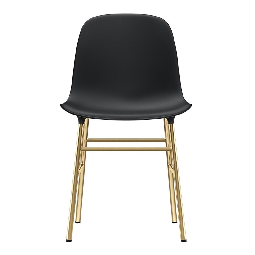 Modern Form Chair with Sturdy Metal Legs - Ergonomic Design for Home, Office & Dining Room Comfort