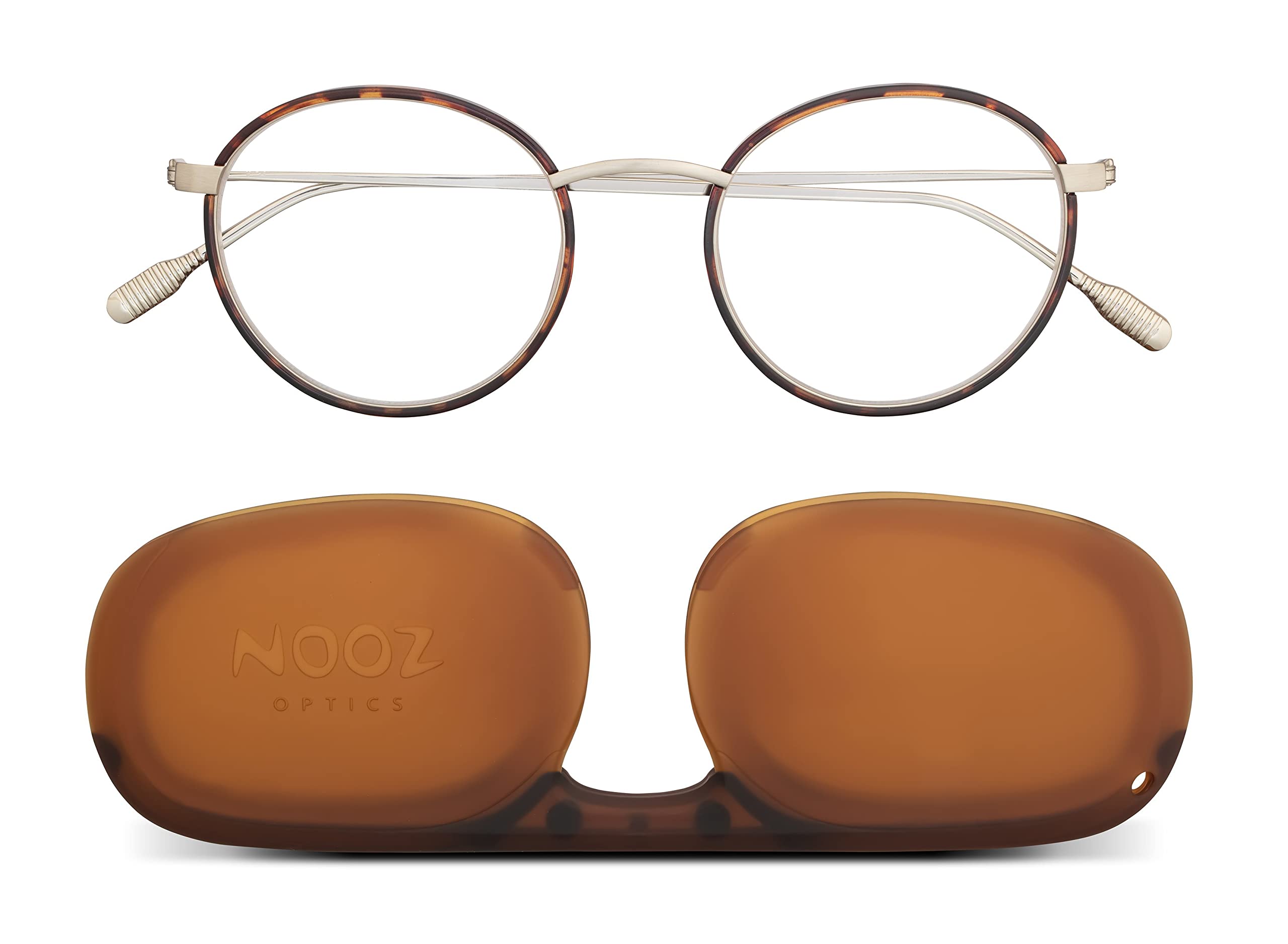 NOOZ Optics Anti Blue Light Reading Glasses for Women & Men - Lightweight Computer Glasses with UV Protection & Compact Case - ELA DUAL Rectangular Frame for Office, Gaming & Digital Eye Strain Relief
