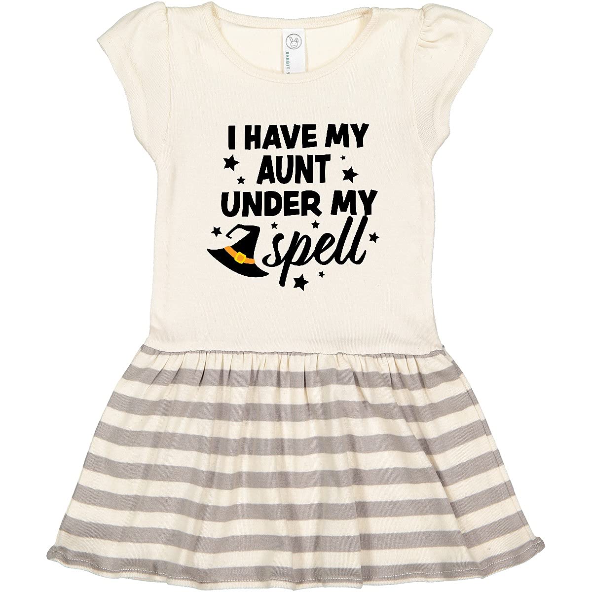 Inktastic 'I Have My Aunt Under My Spell' Cute Witch Hat Toddler Dress - Halloween Costume & Holiday Outfit for Girls