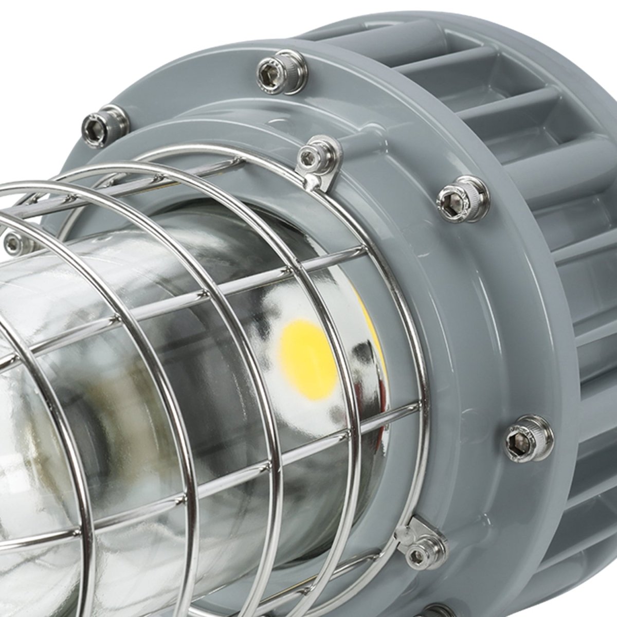 30W LED Explosion Proof Jelly Jar Light - G Series Dimmable 5000K 4050LM (100-277V AC) IP66 Rated for Hazardous Locations - Perfect for Oil Rigs, Chemical Plants & Industrial Facilities