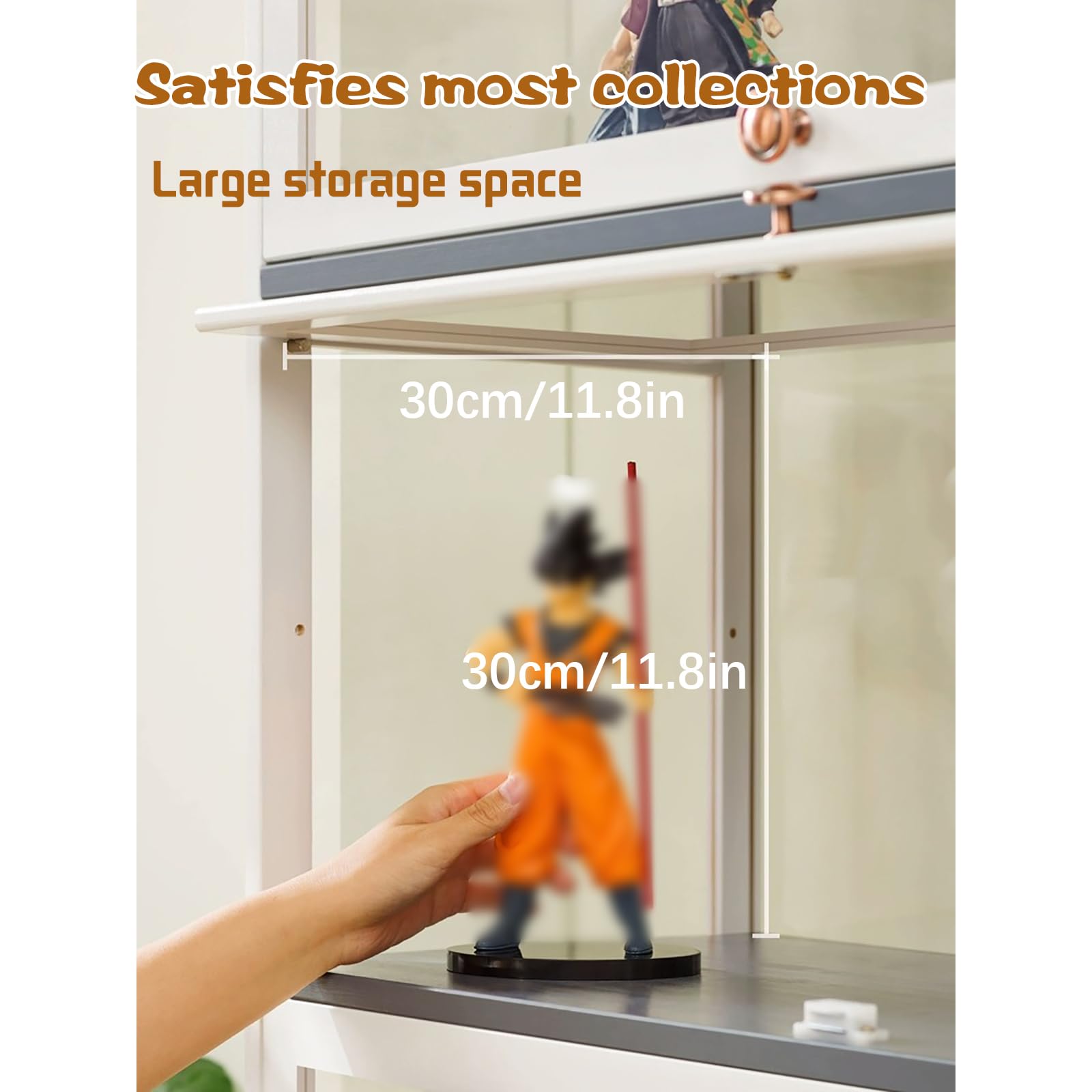 Acrylic Display Case for Collectibles - Glass Curio Cabinet with Flip Magnetic Door | Bamboo & Acrylic Material | Perfect for Action Figures, China Storage & Home Decor Showcase