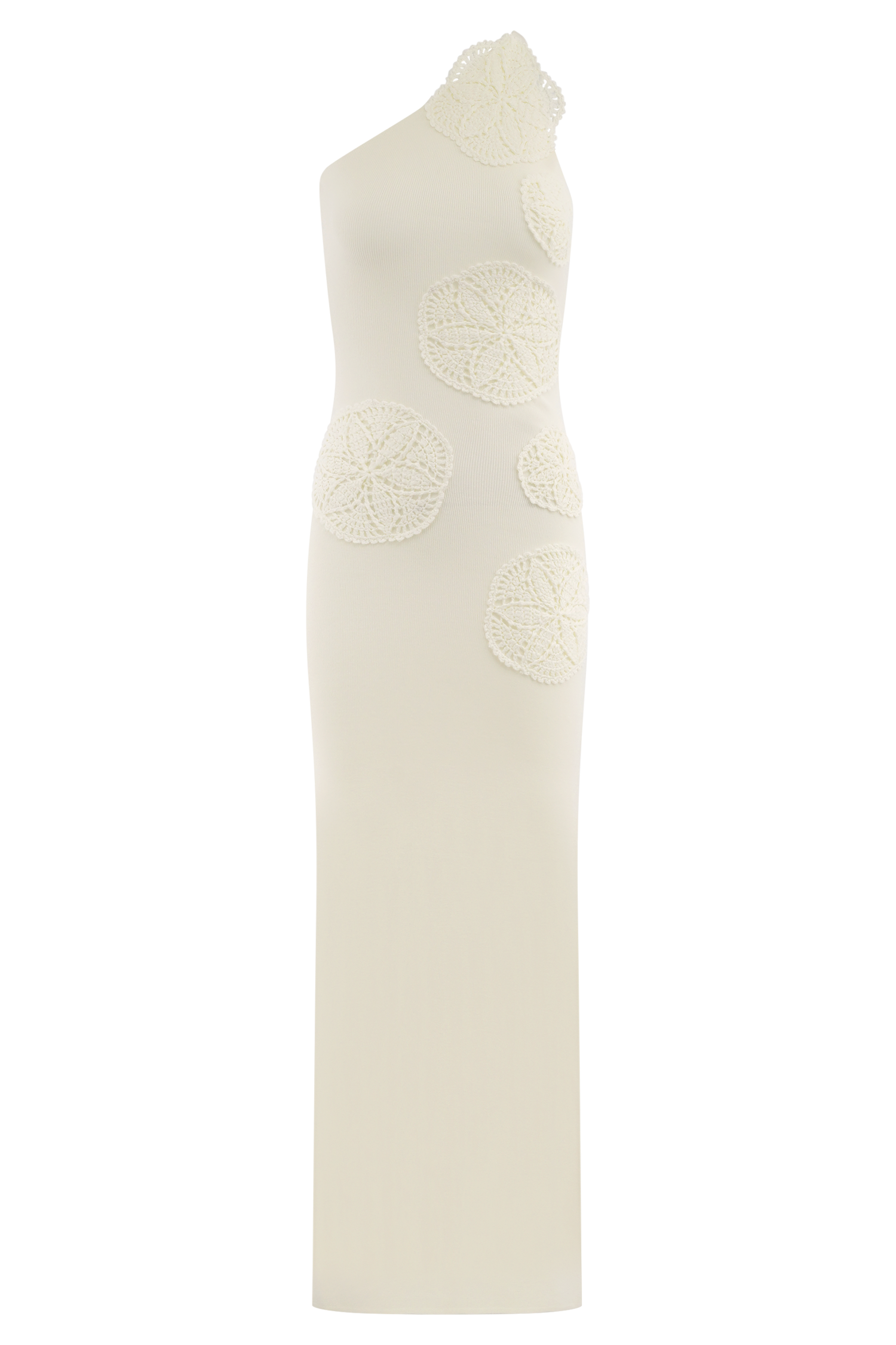 Teneika Crochet Knit Maxi Dress for Women - Ivory Summer Beach Dress, Boho Chic Wedding Guest Dress, Flowy Long Dress for Vacation & Special Occasions