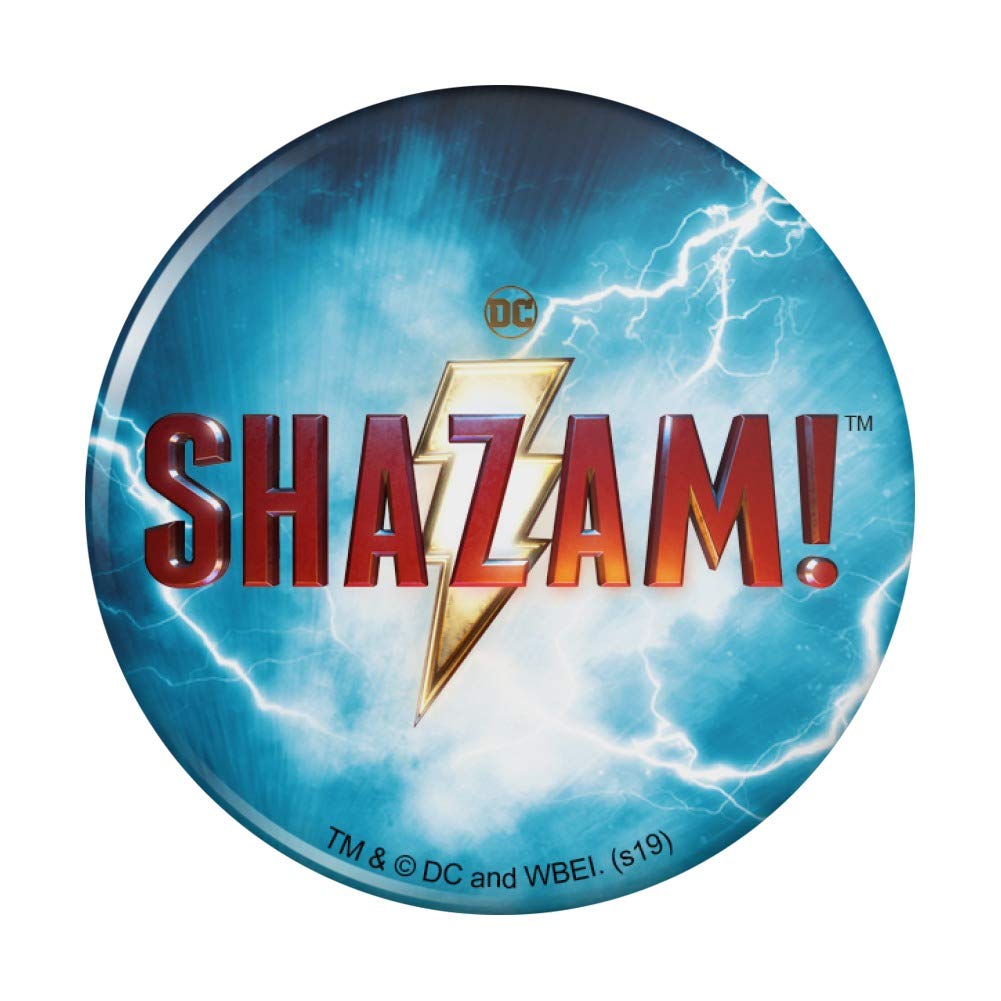 Shazam! Movie Logo Refrigerator Magnet - Fun Kitchen & Locker Decoration for DC Comics Fans - Perfect for Fridge, Office, Dorm & Gifts
