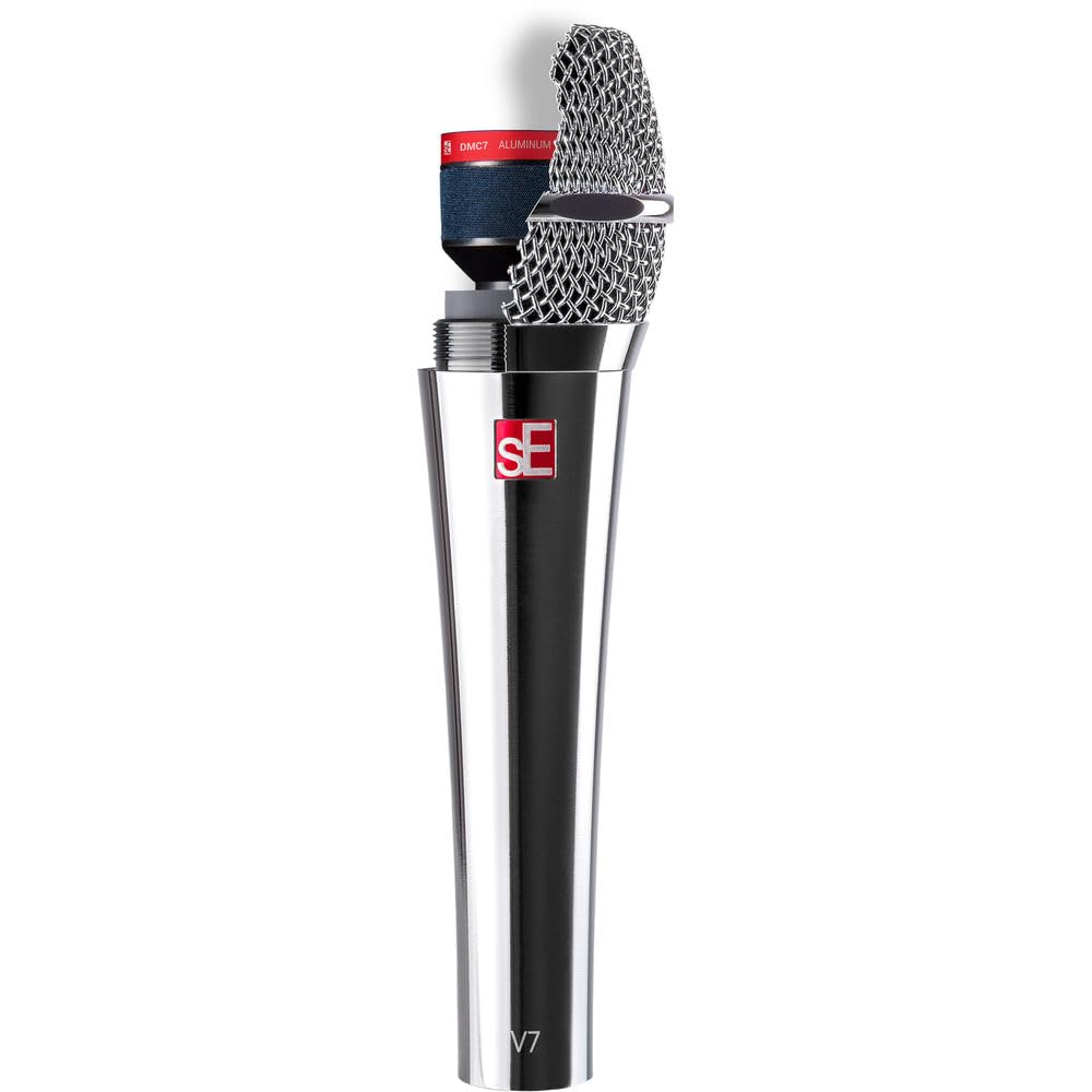 SE ELECTRONICS V7 Supercardioid Handheld Microphone - Professional Studio Grade Condenser Mic for Recording, Podcasting & Live Performance - Chrome Finish