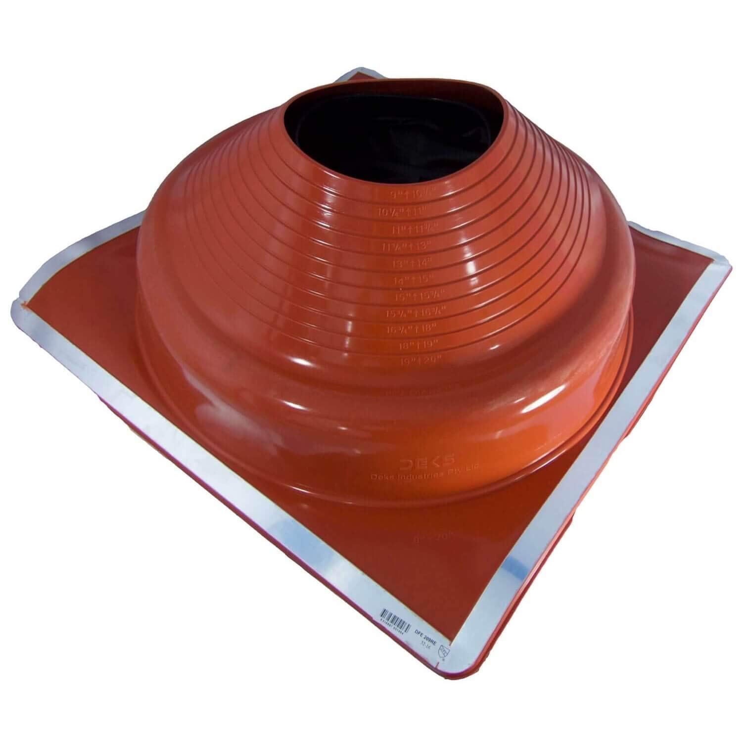 EAGLE 1 Silicone Flexible Roofing Pipe Flashing Boots - Adjustable Roof Pipe Jack Boot with Square Base for High Temperature (9