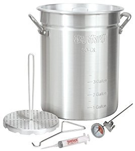 Bayou Classic 30 Qt Stainless Steel Turkey Fryer Kit with Propane Burner - Perfect for Outdoor Cooking, Frying Turkey, Seafood, and Large Meals
