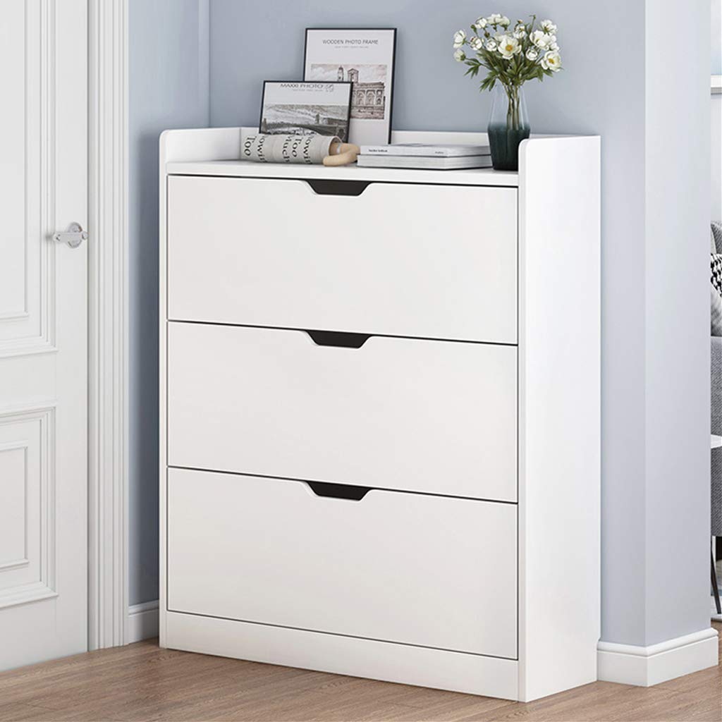 Modern Shoe Rack Cabinet with Double Storage - Space Saving Entryway Organizer for Shoes, Hats & Accessories | Perfect for Living Room, Hallway & Small Apartments