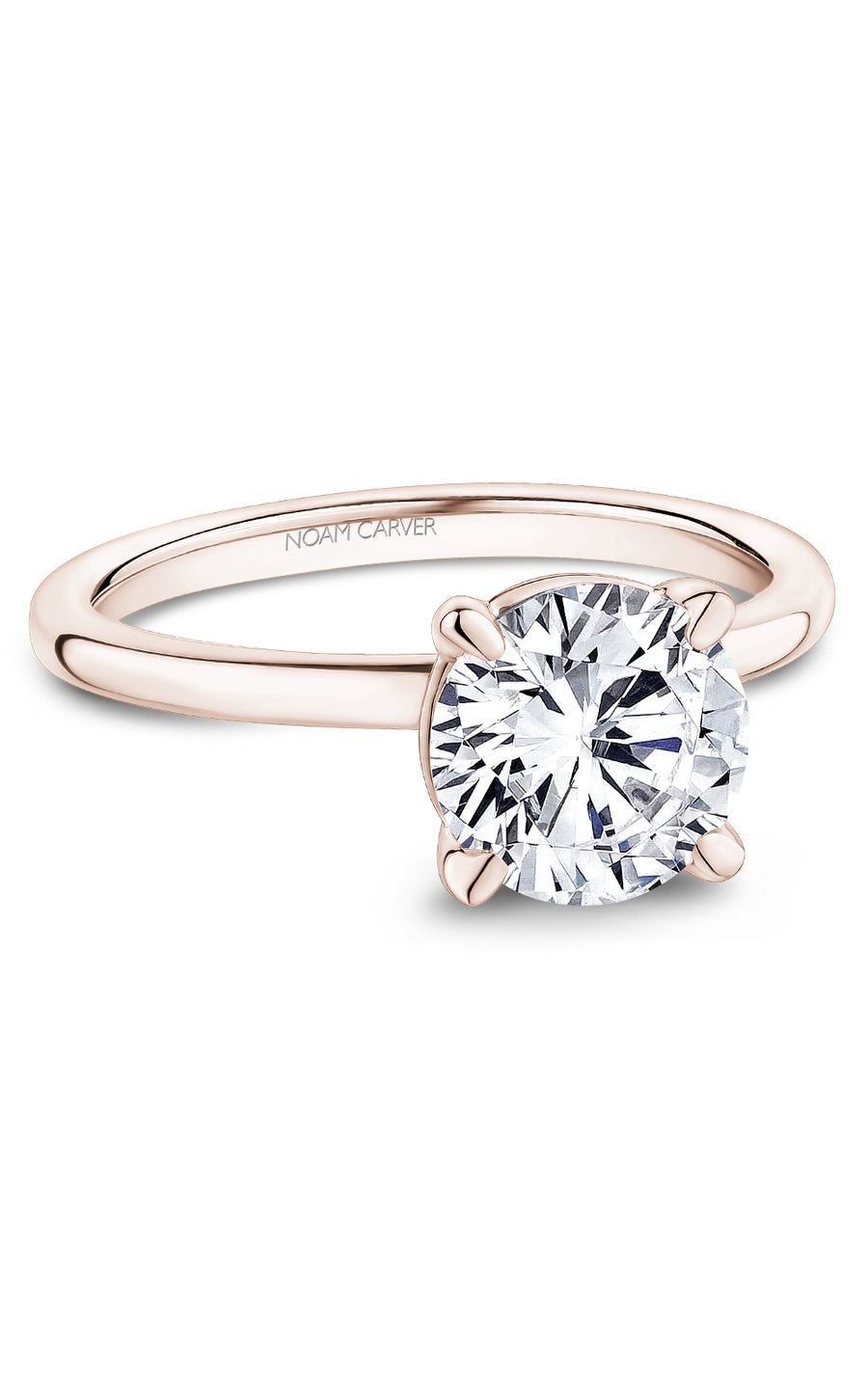 Noam Carver B371 01RA Bridal Engagement Ring – Elegant Solitaire Diamond Ring for Women, Perfect for Proposals, Anniversaries & Weddings