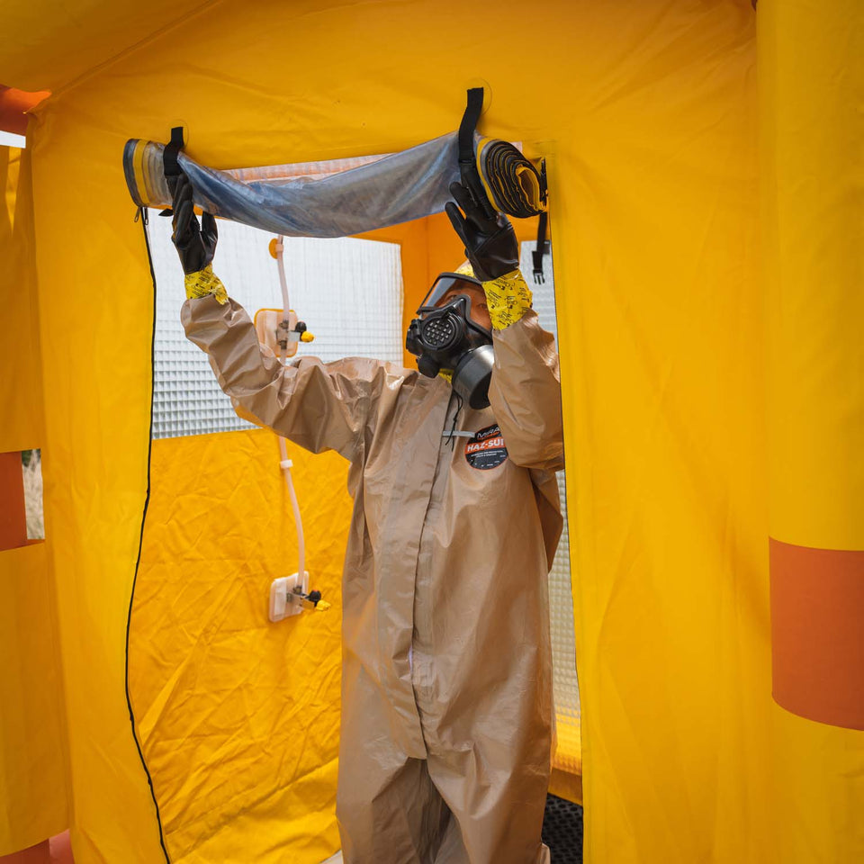 MIRA Safety DS1 Portable Emergency Decontamination Shower for Chemical Spills & Hazmat Situations - Ideal for First Responders, Industrial Workers & Outdoor Safety Kits