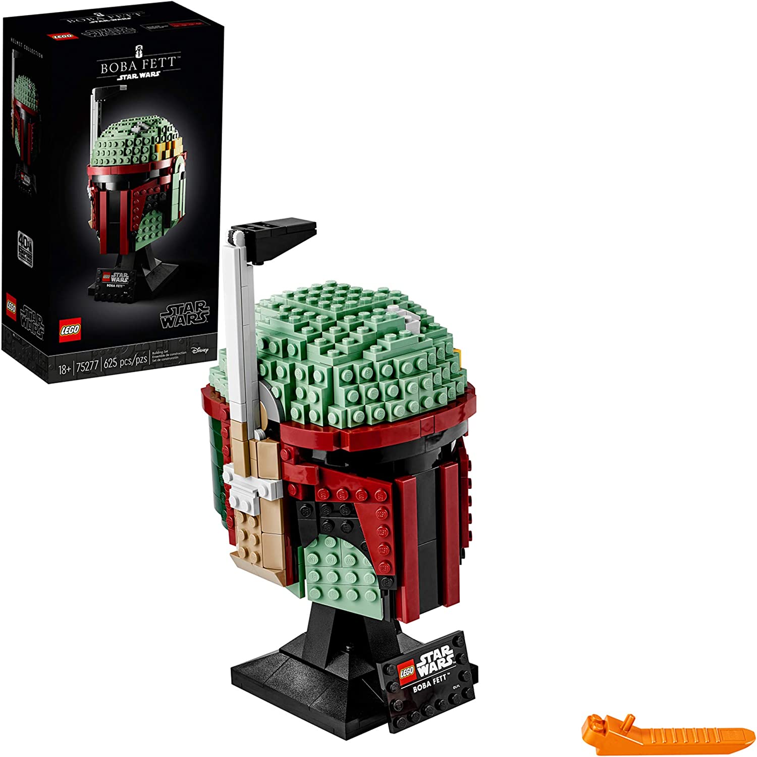LEGO Star Wars Boba Fett Helmet Building Kit 75277 - Collectible Display Model for Fans & Home Decor