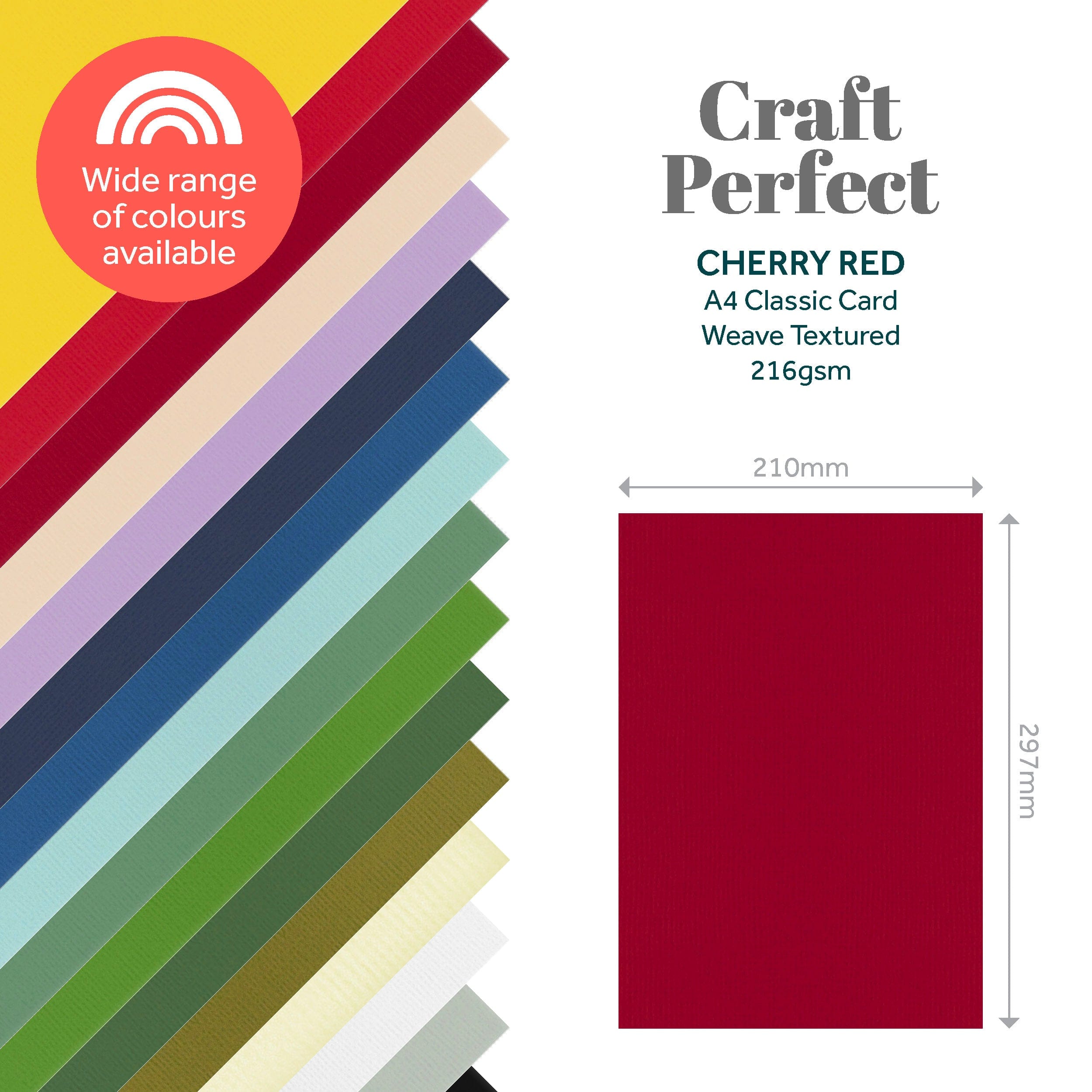10-Pack Classic Cherry Red A4 Cardstock (9076E10) - Perfect for Scrapbooking, Card Making, and DIY Crafts
