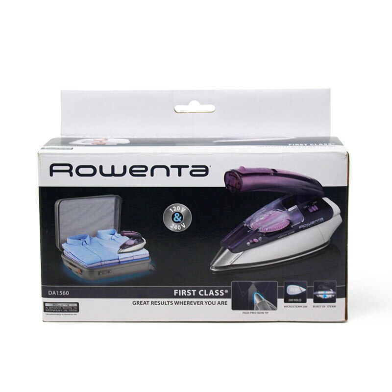 ROWENTA First Class Travel Iron - Compact & Lightweight for Wrinkle-Free Clothes on the Go | Perfect for Business Trips & Vacations | Model DA1560Q1 with Full Warranty