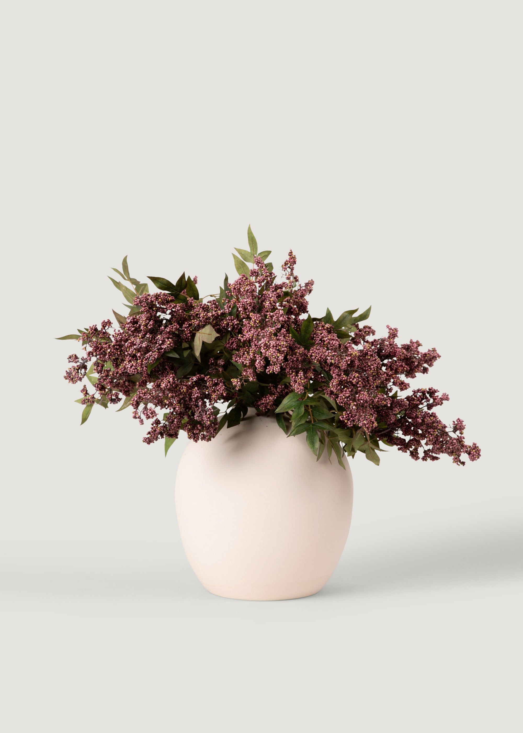 Afloral Large Matte Bailey Cream Vase - 10.75