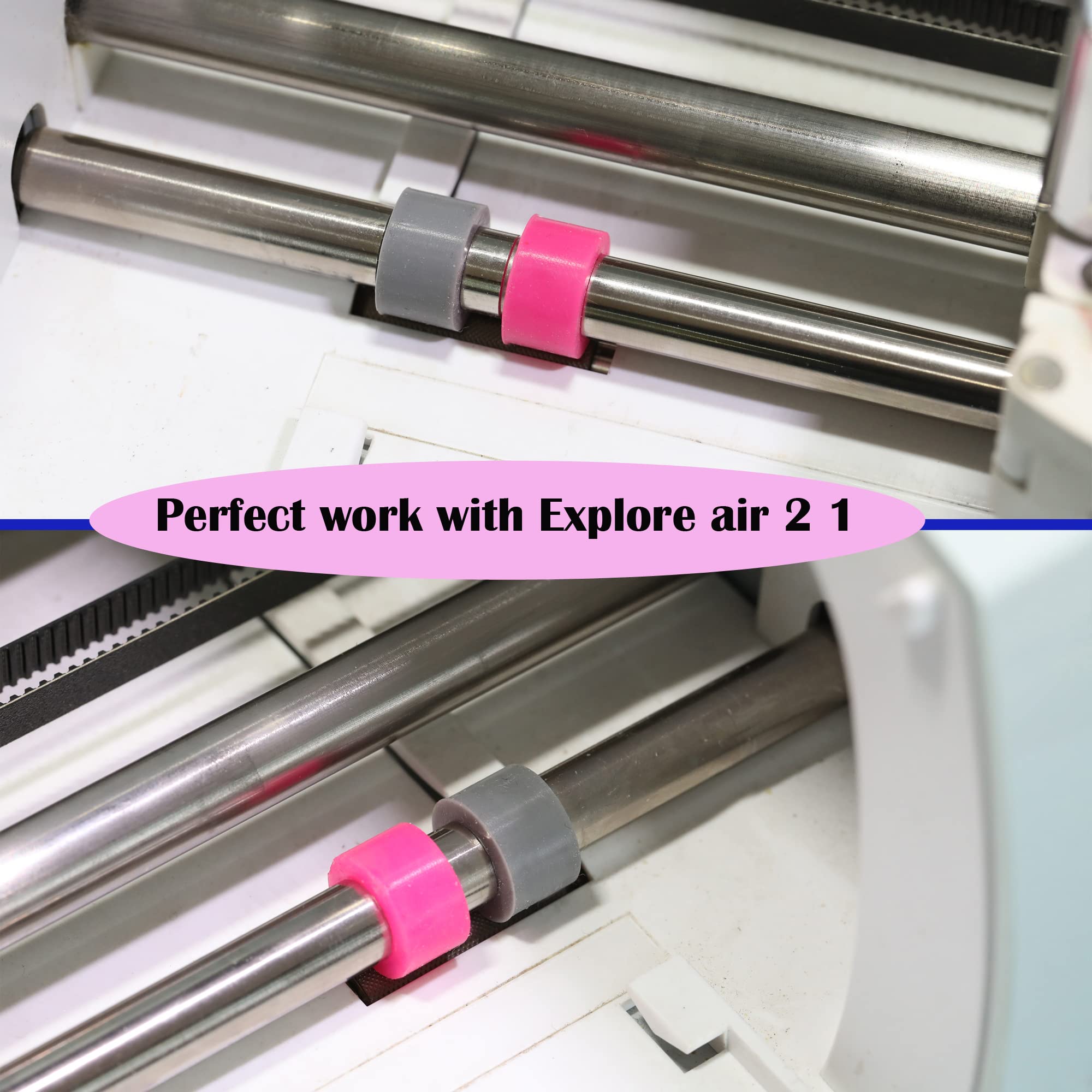 Durable 8-Pack Rubber Roller Replacement for Cricut Maker, Maker 3 & Explore Air 2/1 Series - Perfect for DIY Crafts, Vinyl Cutting, and Scrapbooking Projects