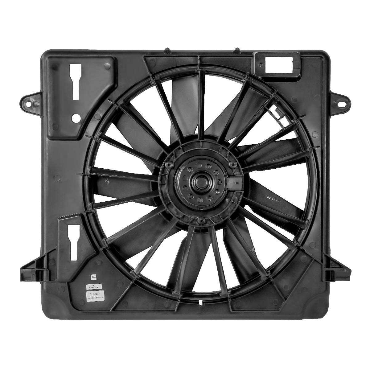 DNA MOTORING OEM-RF-0047 High Performance Radiator Cooling Fan Assembly - Direct Replacement for 2007-2011 Jeep Wrangler 3.8L - Improved Cooling Efficiency & Factory Fit - Perfect for Off-Roading & Hot Weather Driving