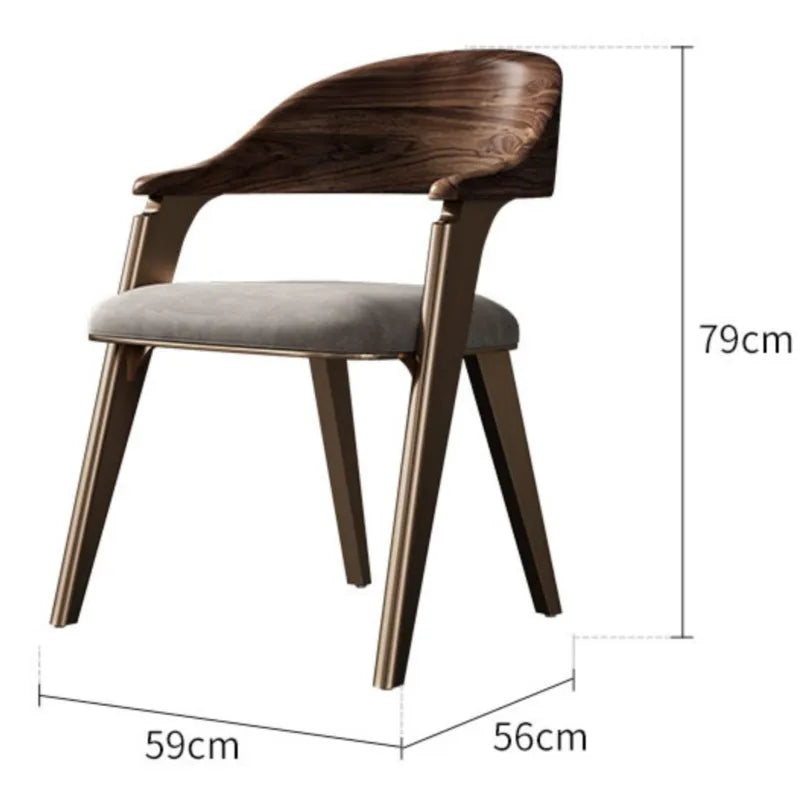 Premium Black Walnut Solid Wood Dining Chair - Handcrafted Modern Farmhouse Style - Perfect for Kitchen, Dining Room, and Home Office Use