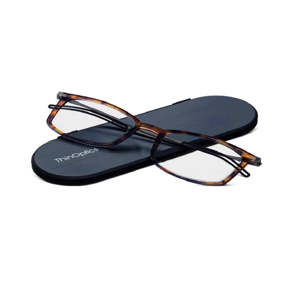 ThinOptics Rectangular Reading Glasses - Lightweight & Stylish Readers for Women & Men - Perfect for Reading, Travel, and Everyday Use