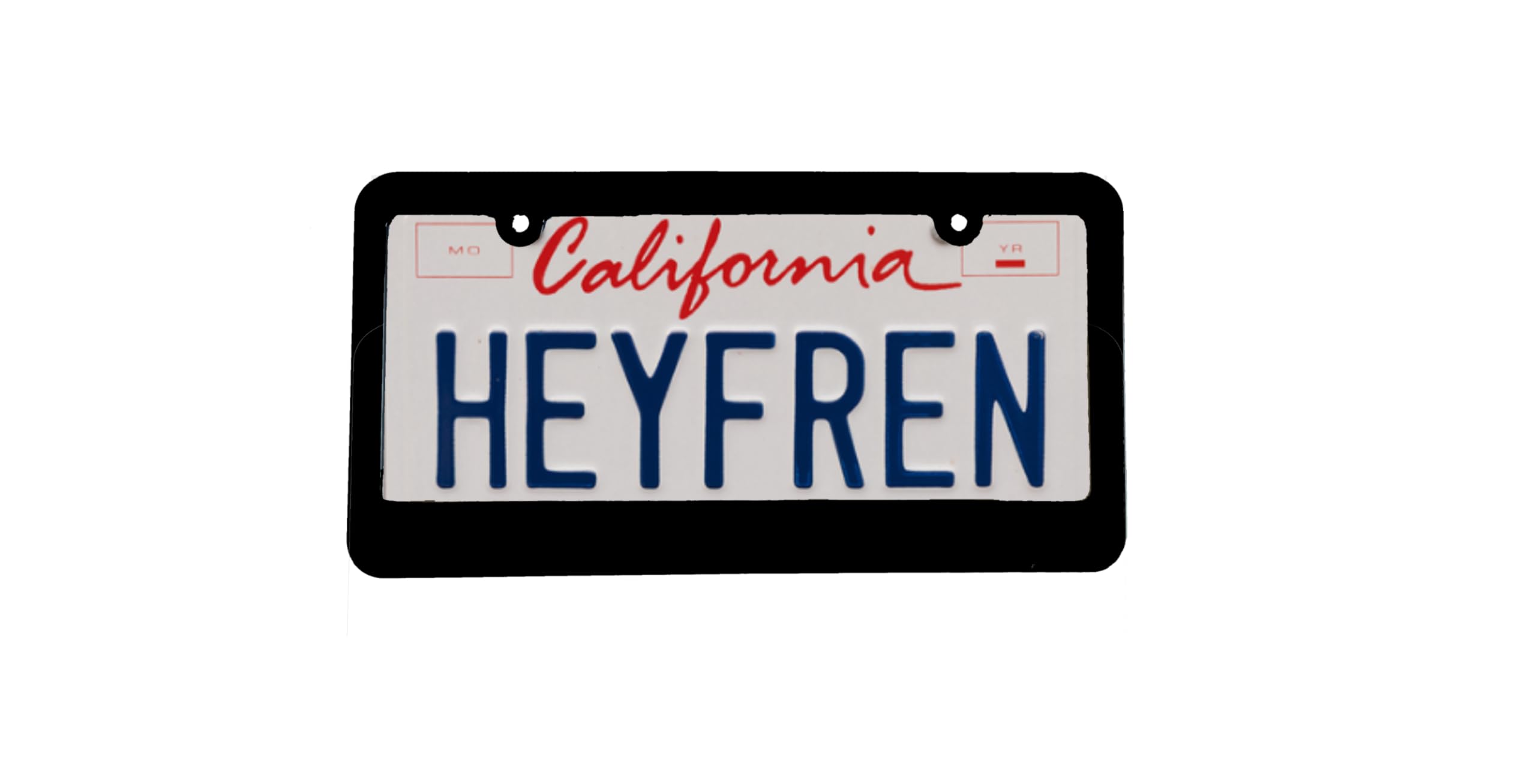 Funny Cute Car License Plate Frame Holder - Black Plastic Auto Accessories for Vehicles | Perfect for Cars, Trucks & SUVs