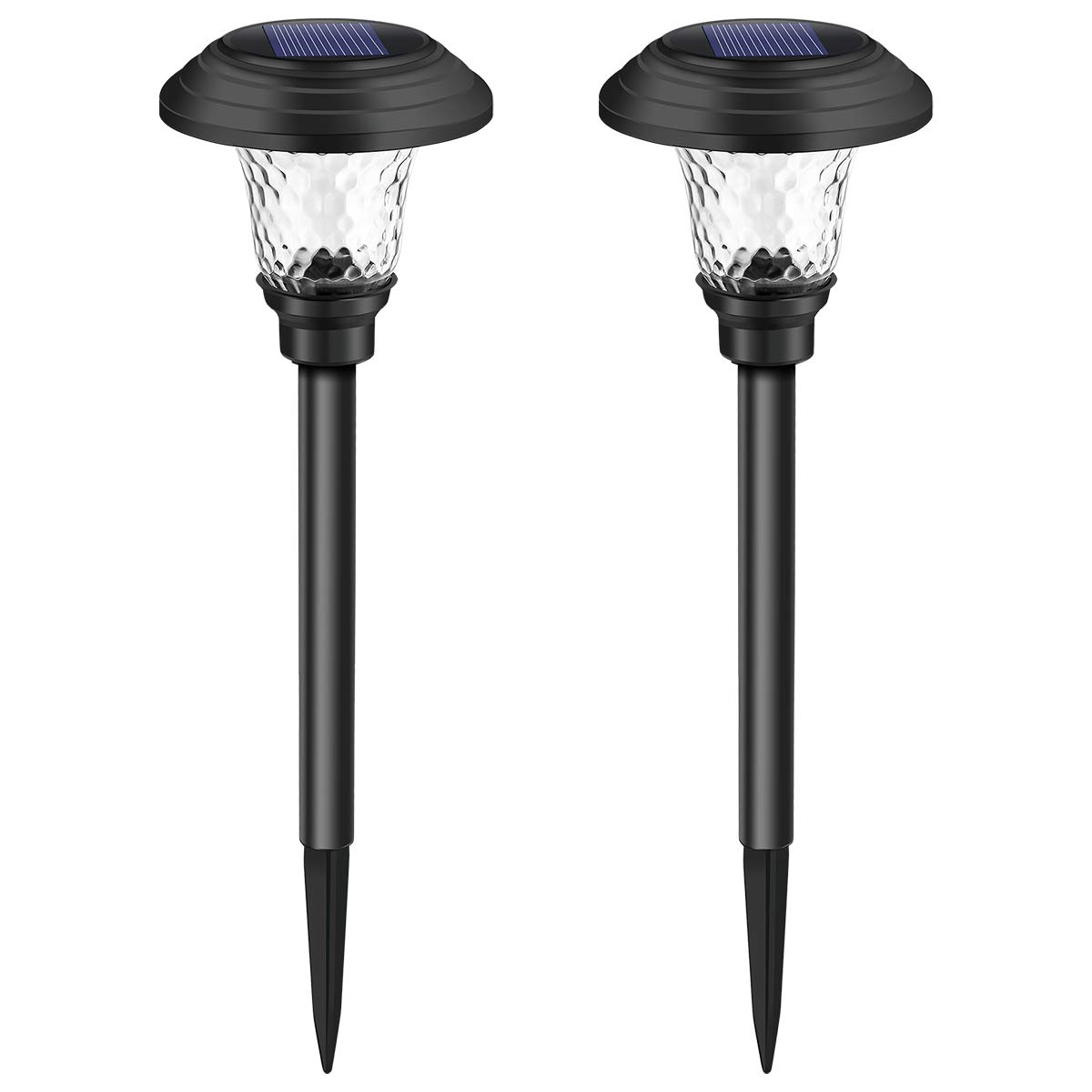 INSOME Solar Lights Outdoor Waterproof - 2 Pack Solar Pathway Lights with Auto On/Off, 12 Hours Bright LED Garden Lighting for Yard, Patio, Walkway | Weatherproof Solar Landscape Lighting for Driveway, Lawn, Backyard Decor