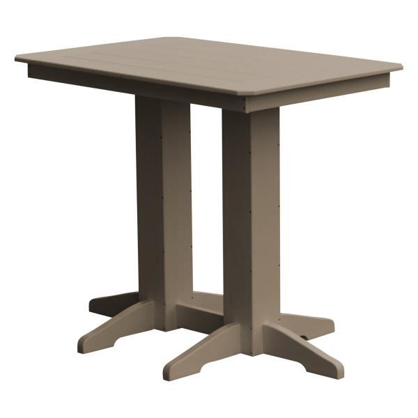 Eco-Friendly Recycled Plastic Bar Table - Durable Outdoor & Indoor Pub Height Table for Patio, Deck, or Home Bar - Sustainable Furniture for Entertaining