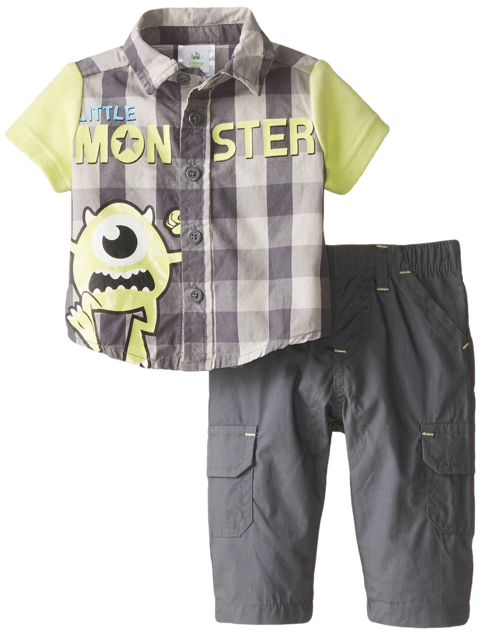 Disney Baby Boys Monsters 2-Piece Pants Set - Soft & Playful Outfit for Toddlers