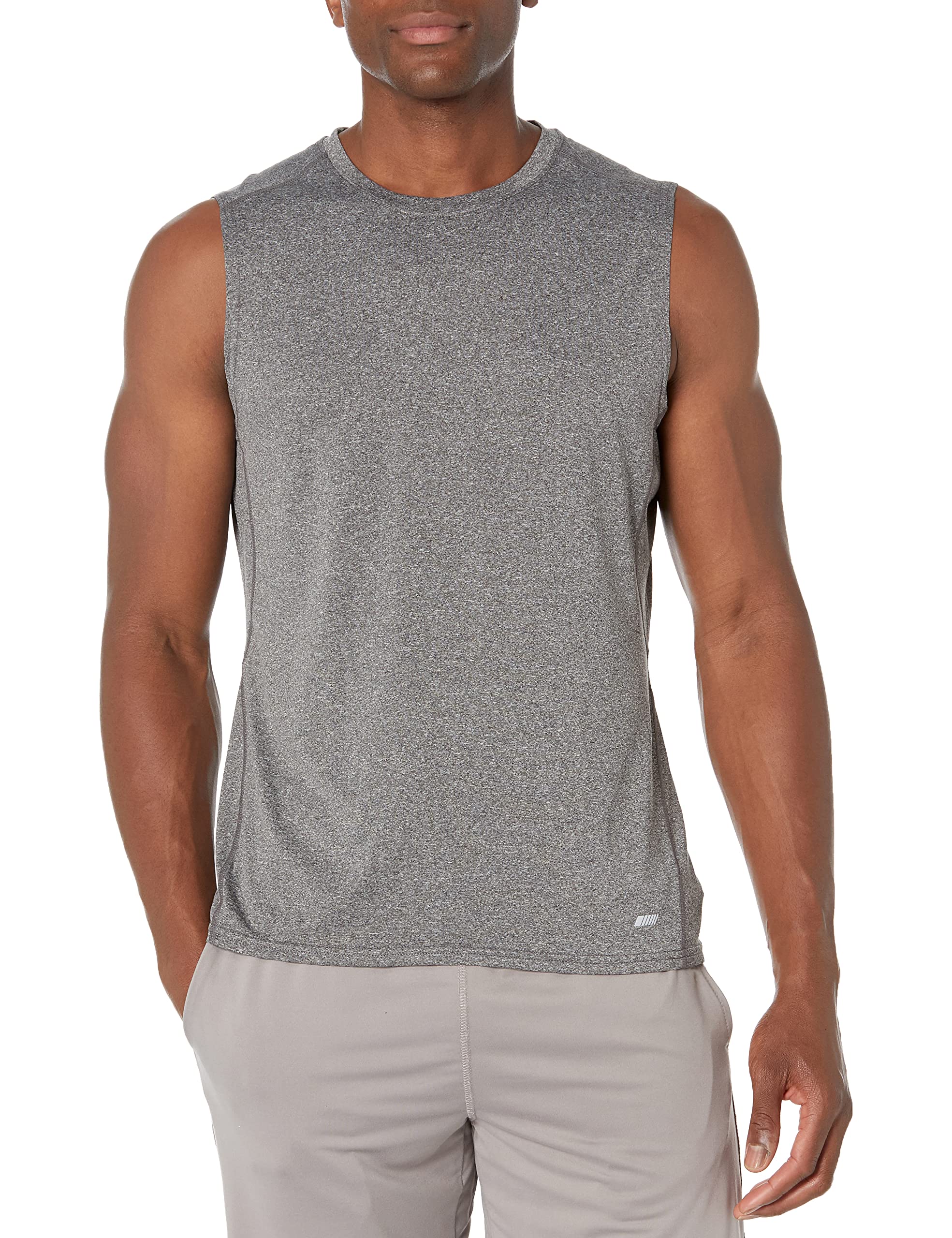 Amazon Essentials Men's Tech Stretch Muscle Shirt - Moisture Wicking Workout & Gym Shirt for Running, Training & Active Lifestyle