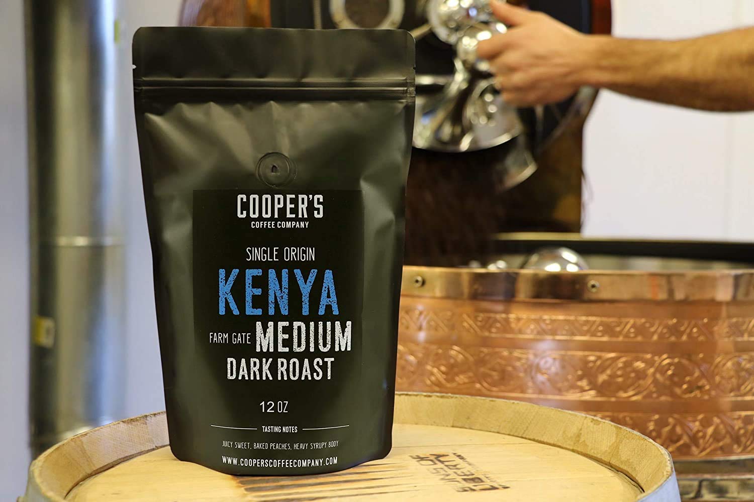 Premium Kenya AA Medium-Dark Roast Single Origin Ground Coffee Beans - 2lb Bag for Rich Flavor & Aroma | Perfect for Home Brewing, Office Use & Gifts