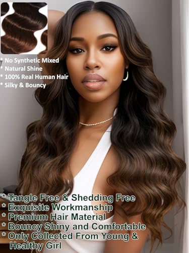 Ombre Brown Body Wave Bundles T128 Color