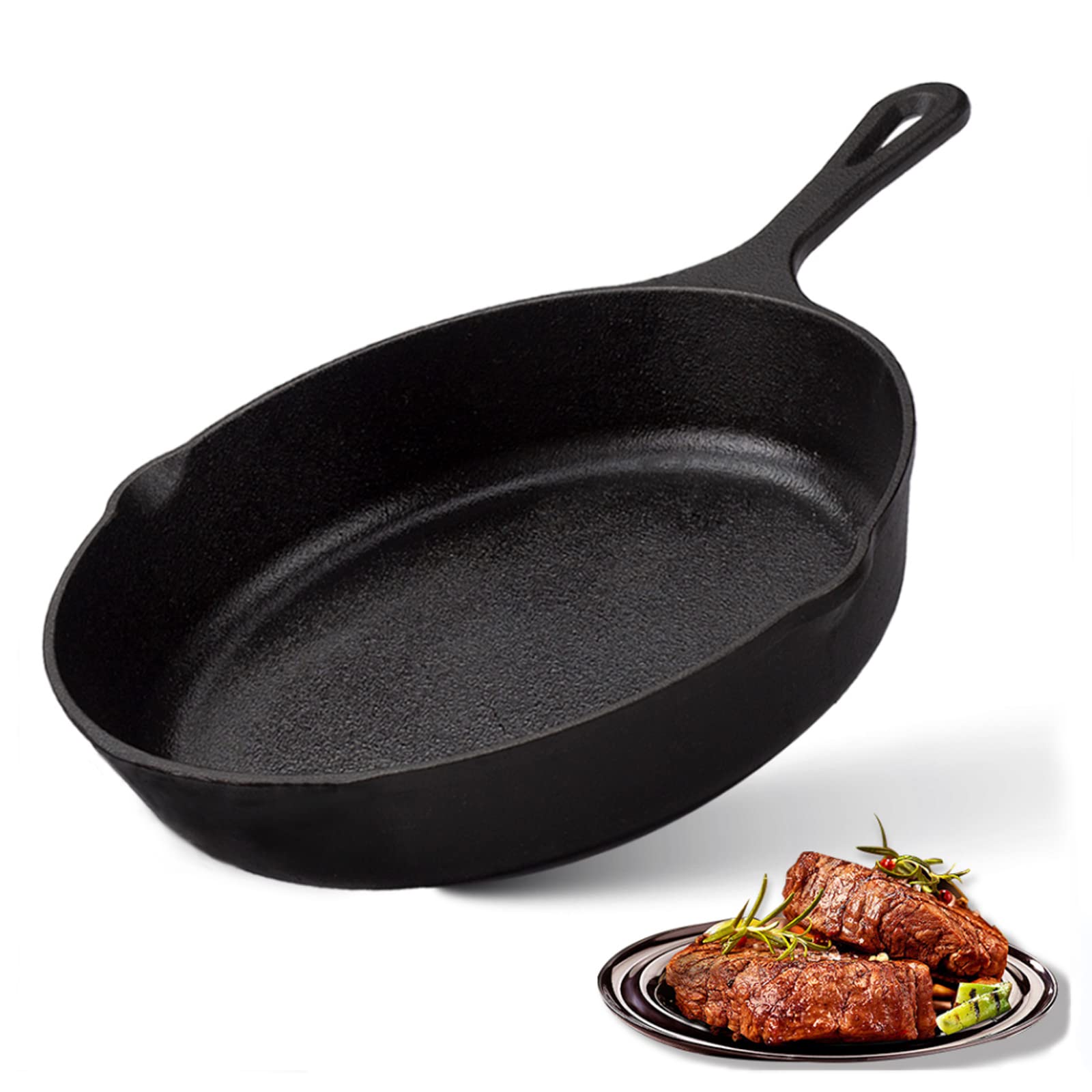 **Z GRILLS 12 Inch Pre-Seasoned Cast Iron Skillet – Heavy Duty Cast Iron Frying Pan for Stovetop, Grill, Oven, Induction & Camping – Perfect for Searing, Baking & Outdoor Cooking**    *(Use Cases: Ideal for searing steaks, baking cornbread, frying eggs, campfire cooking, and everyday stovetop meals.)*